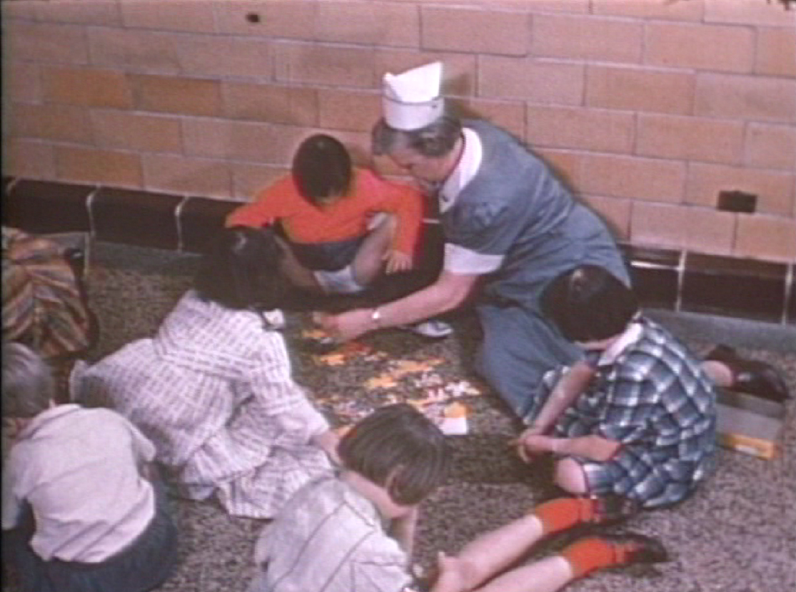 Kindergarten with nurse.