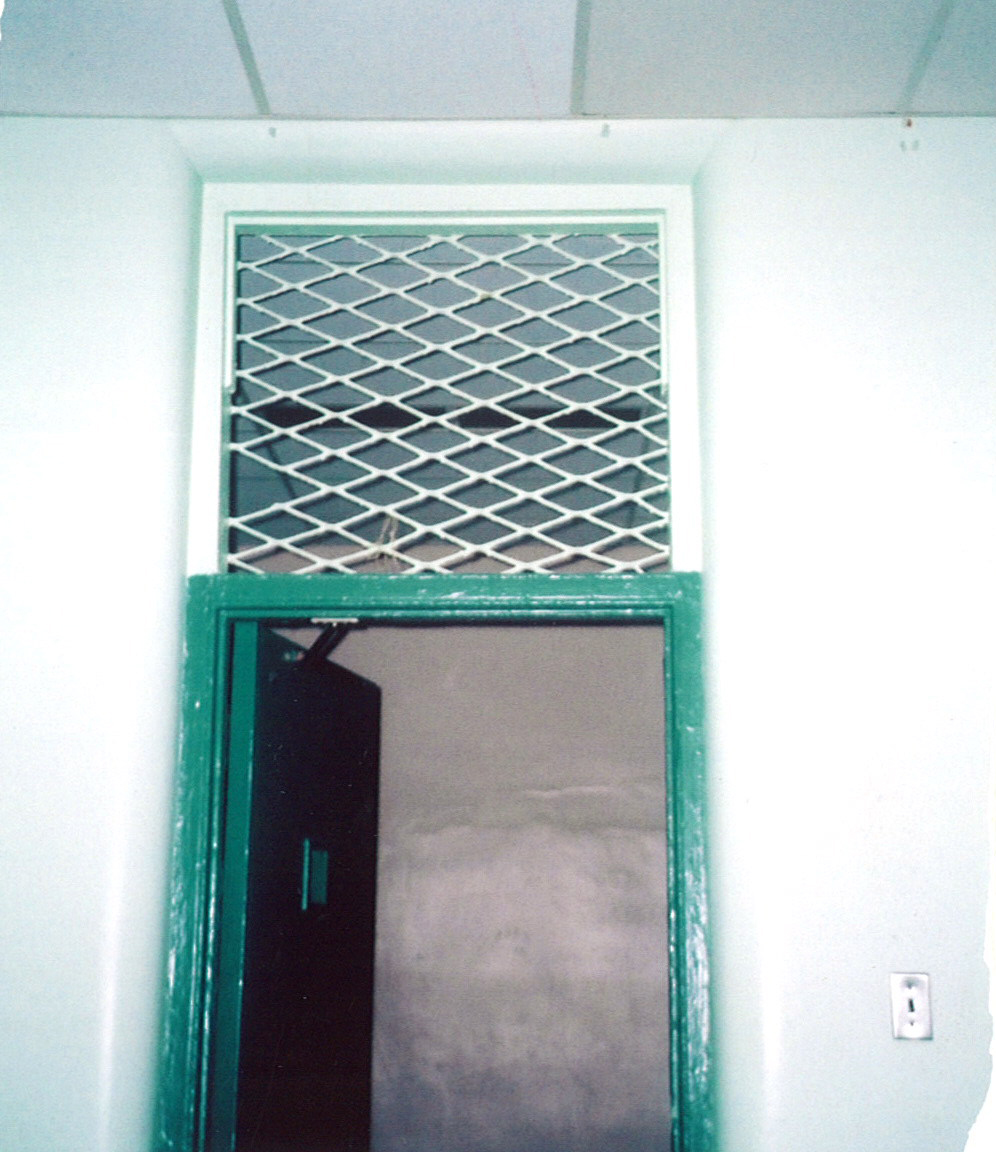 Punishment room with grille to provide oxygen. Photo by Thelma Wheatley.
