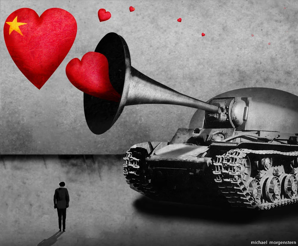 "The party goes on" - (propaganda and a modern spin on Tiananmen square) - the Economist