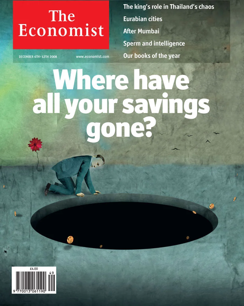Economist cover marking the start of the Great Recession