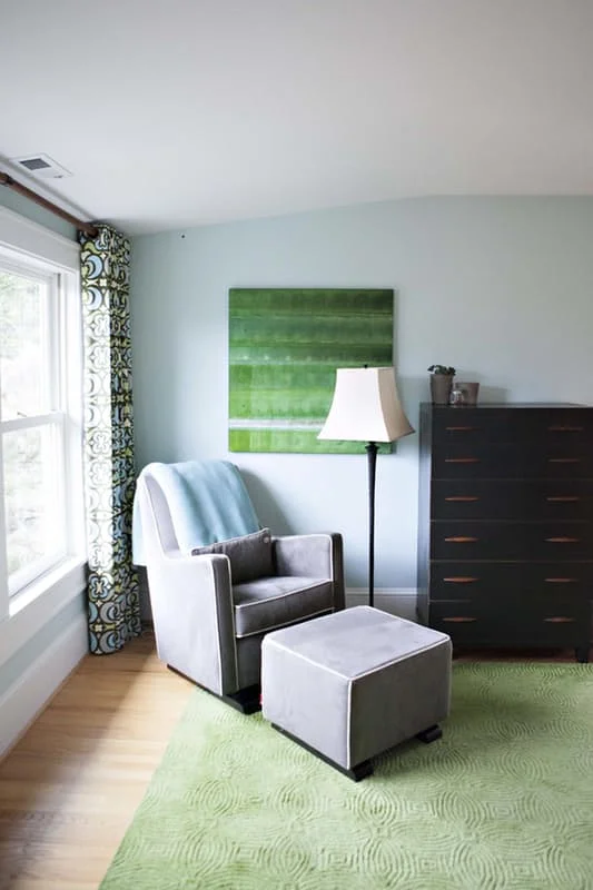 The master bedroom as shot for Apartment Therapy . Photography by Heather V. Keeling . 