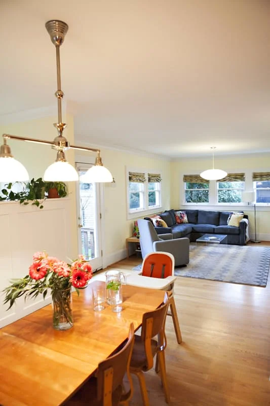 The family room as shot for Apartment Therapy . Photography by Heather V. Keeling . 