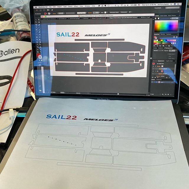 Redigitizing our Melges 24 Soft Deck Kit. Hard sometimes when we are on the road so much. Who wants to get a custom one? We will throw in the graphics to the next order. *
*
*
#melges24 
#sail22speedbarn
#sail22
#marinemat 
#melges24sailing 
#melges2