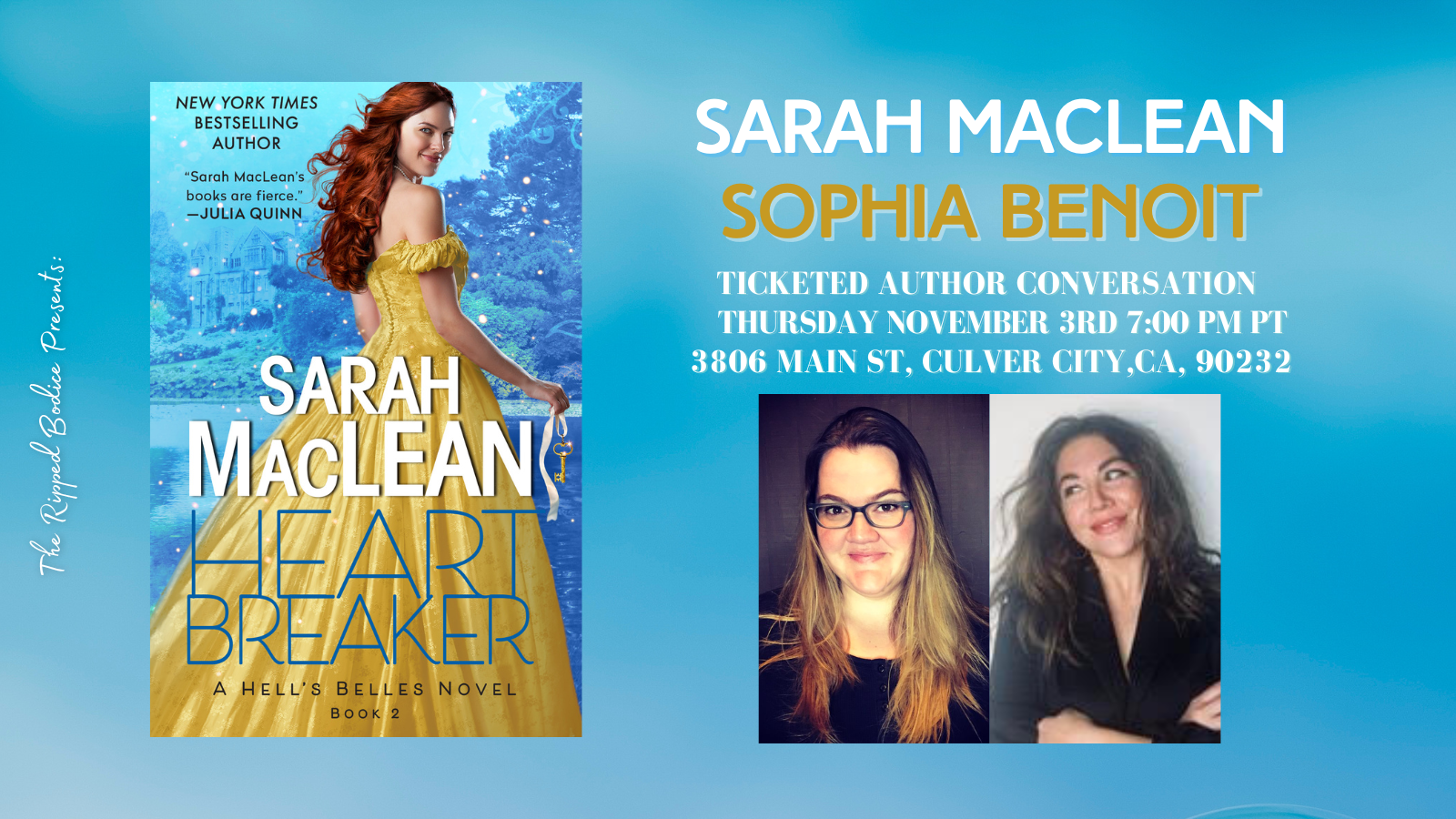Sarah MacLean and Sophia Benoit in conversation