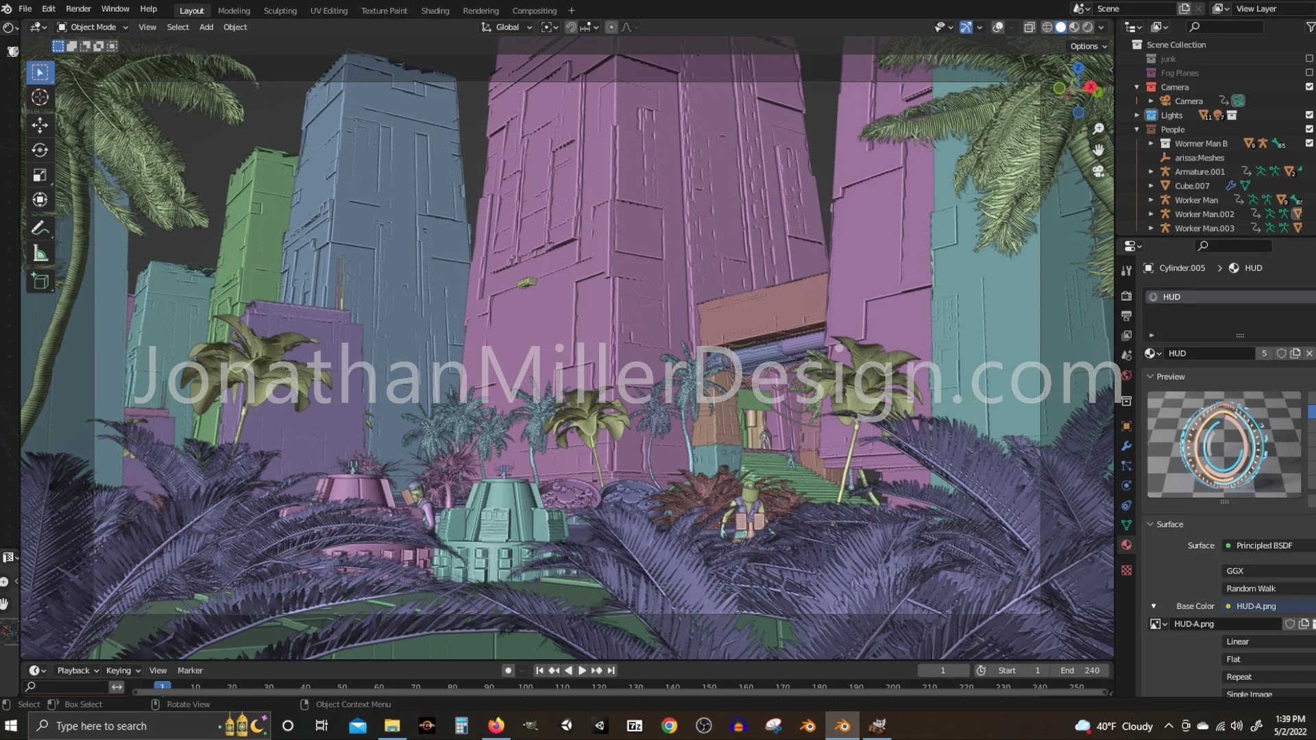 JMD Desert Base A behind the scene look at how I modeled the scene using blender using modeling a few paid assets.