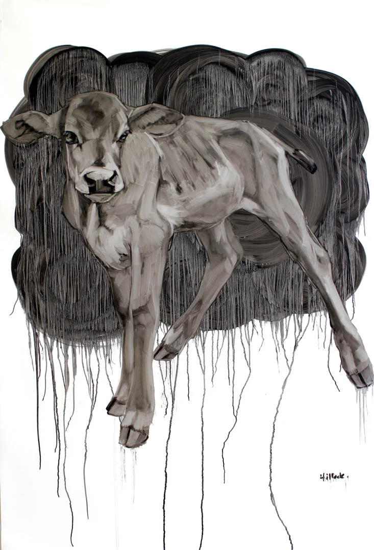 Sierra, Oil on Mylar, 58x36 inches