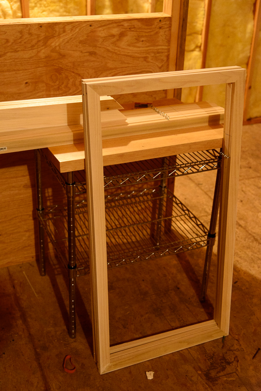 Building wooden frames for rigidifying and hanging the prints. (Click to Enlarge)