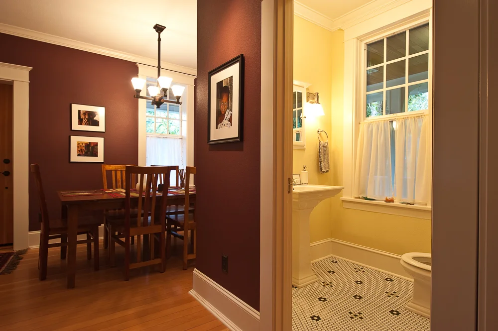 Finished dining room and new pocket bath.