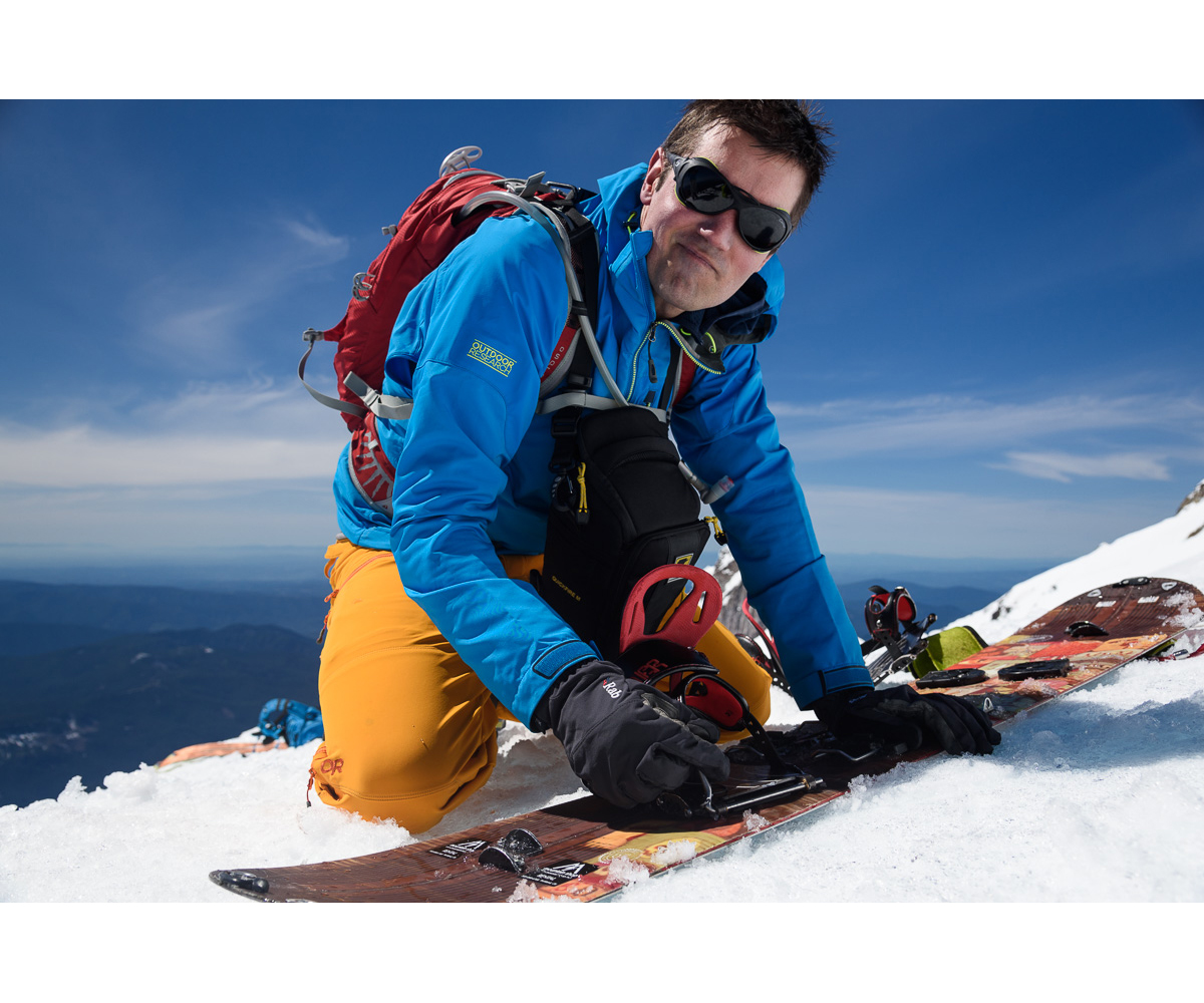 Setting up the Splitboard