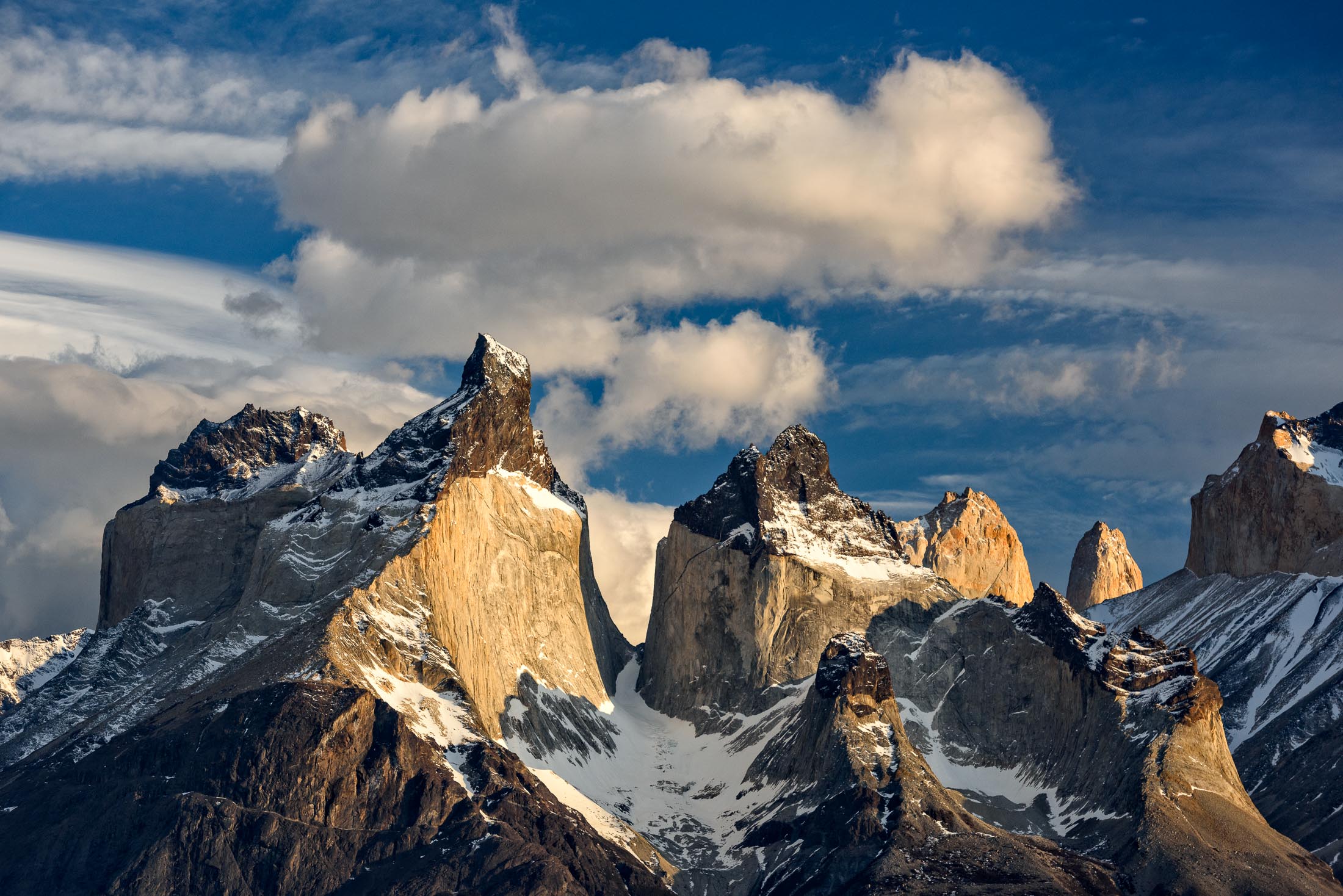 Torres del Paine, Patagonia with Clouds