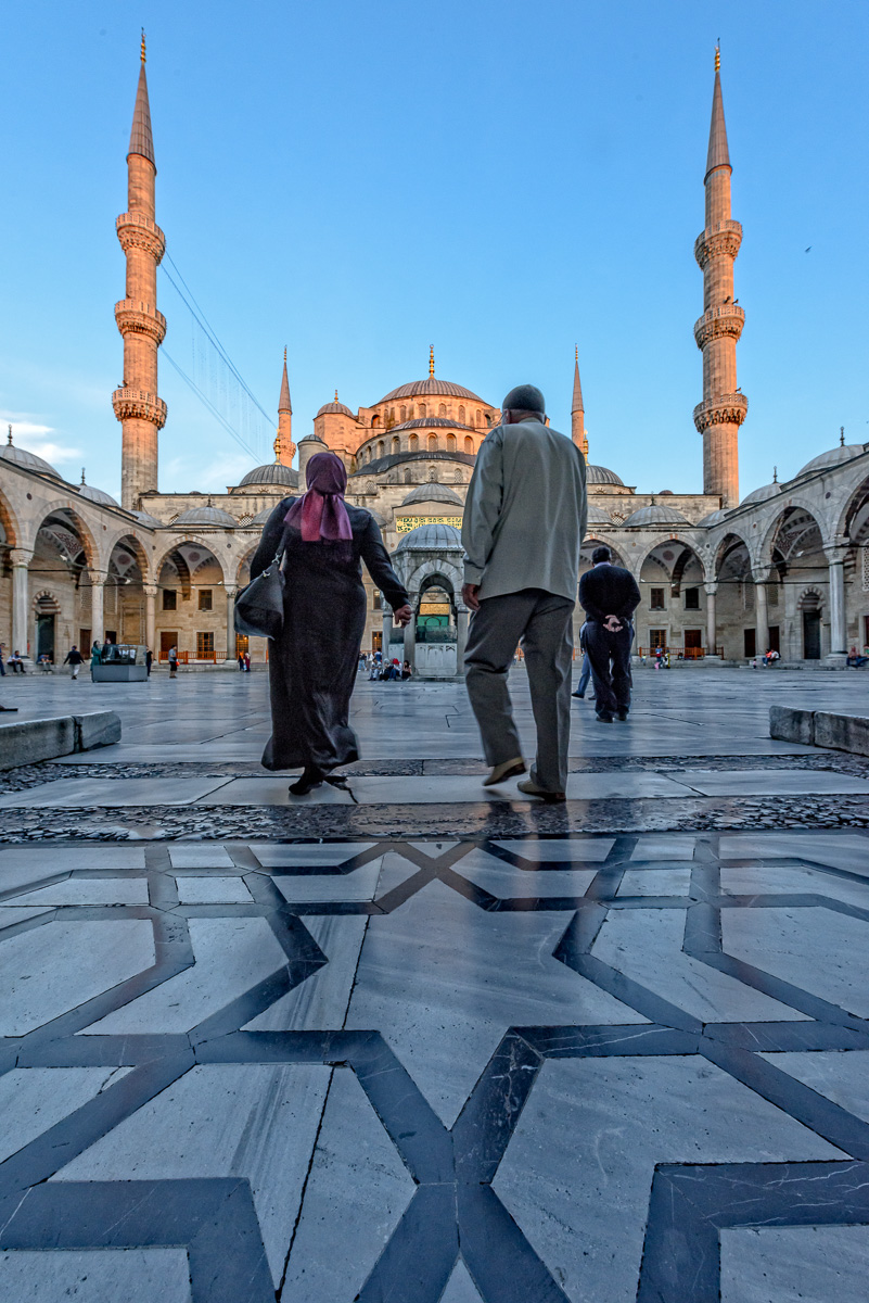 Entering the Blue Mosque