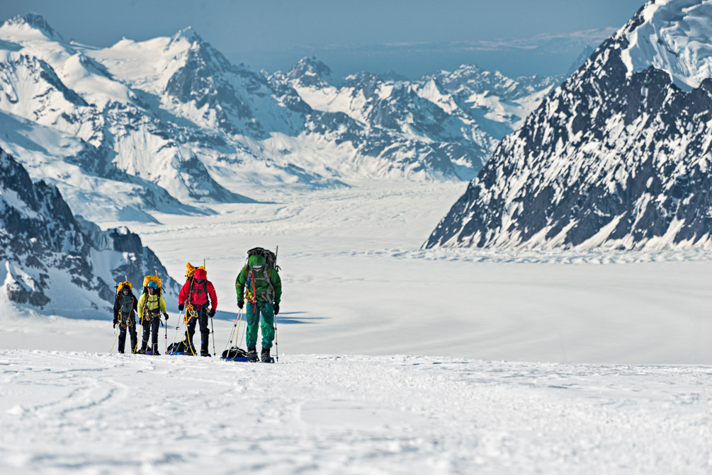 Moving to Camp 2 at 11,000' on Denali