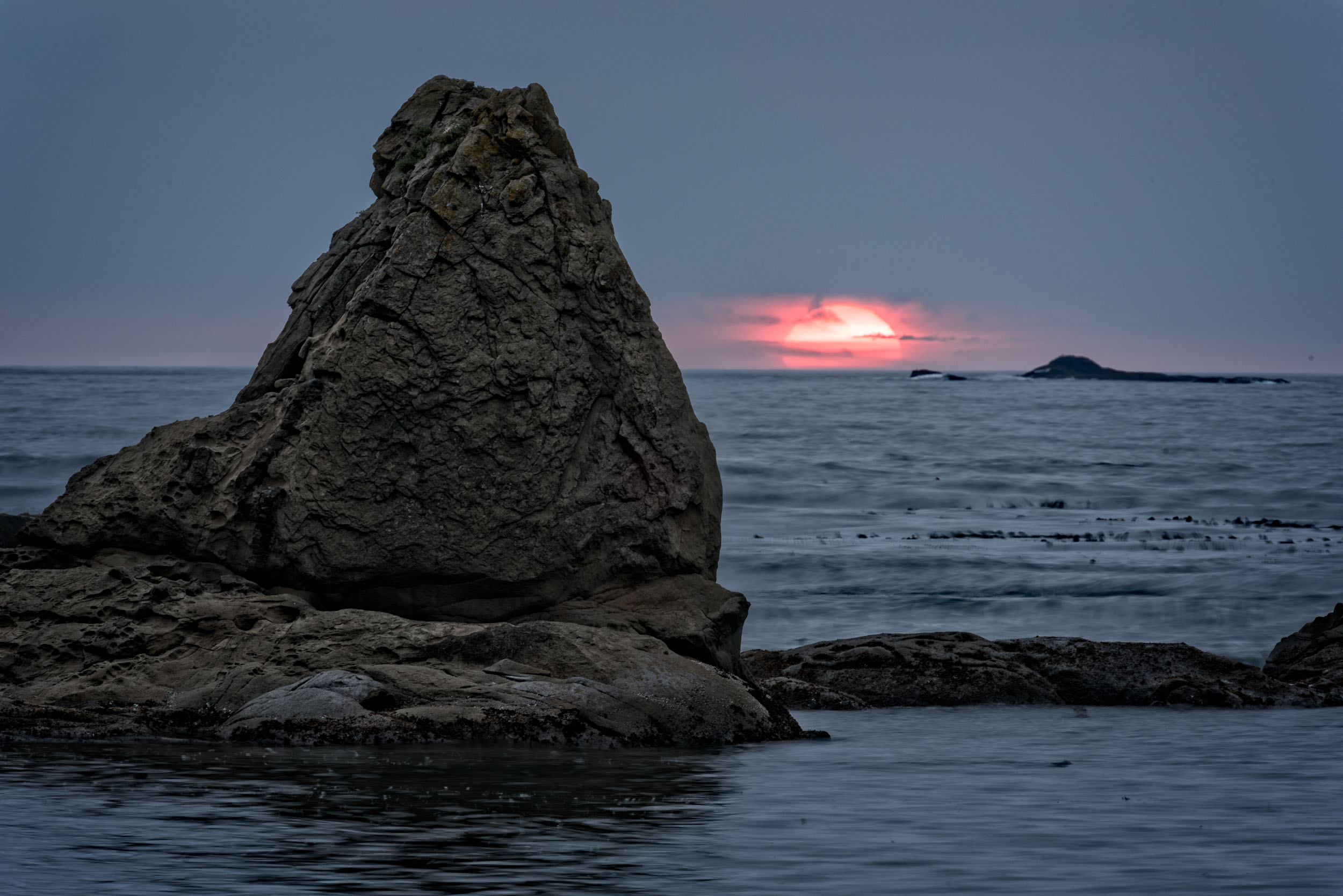 Sunset Behind Seastack Color