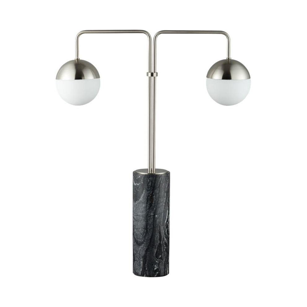 double globe table lamp