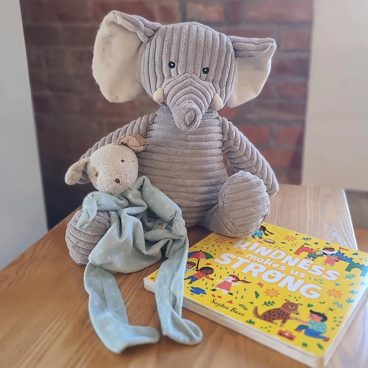 Lost puppy alert! 🐶 Someone left behind their beloved stuffed pup today at River Rock, Mankato. He&rsquo;s spending the evening curled up with our resident elephant while she teaches him all about kindness. We&rsquo;ll make sure this good boy gets a