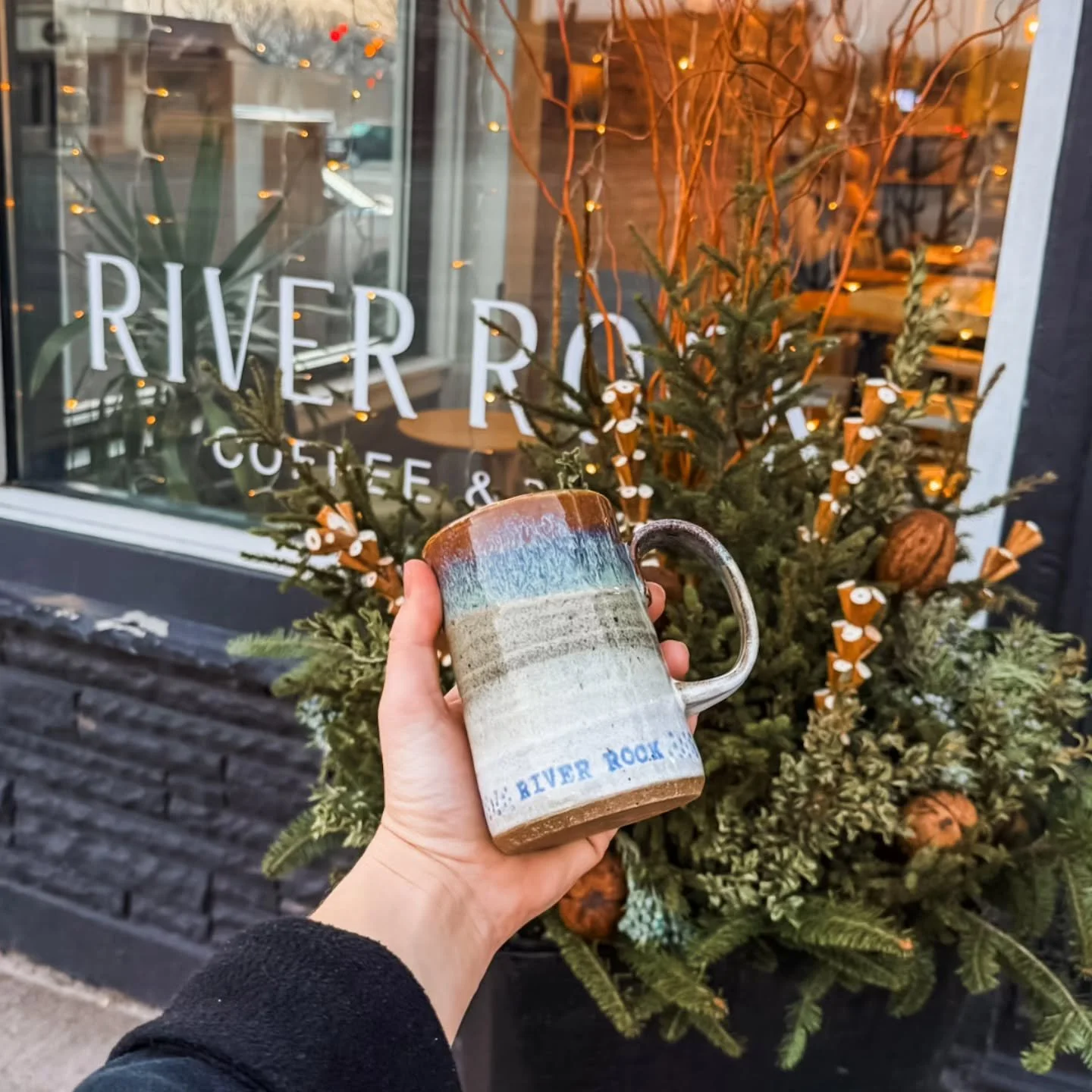 Handmade by @jaceramics , newly arrived at River Rock. These custom mugs are little reminders that everyday rituals deserve beautiful things. ✨️