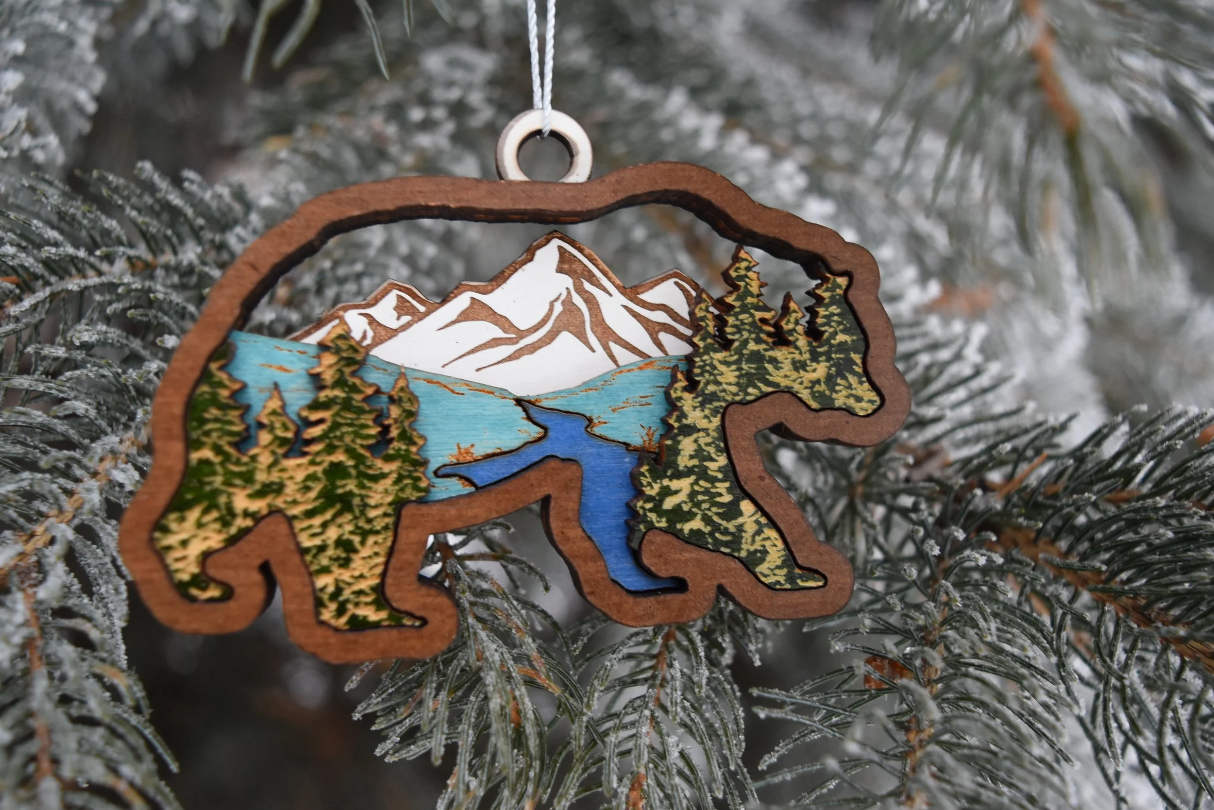 Alaska Range Bear Shape Ornament