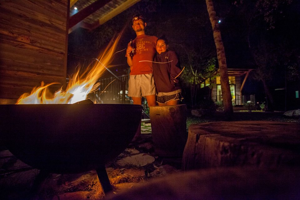 It was a cold night so the firepit was perfect. The resort supplied the firewood for the pit. 