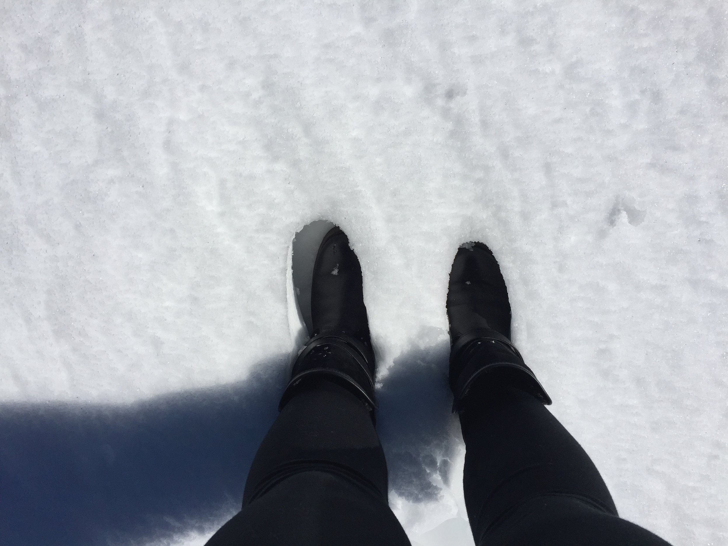 So much snow! Definitely bring snow boots, gloves and a heavy coat. It was super windy so might want to rethink any scarves or hats that could blow away.