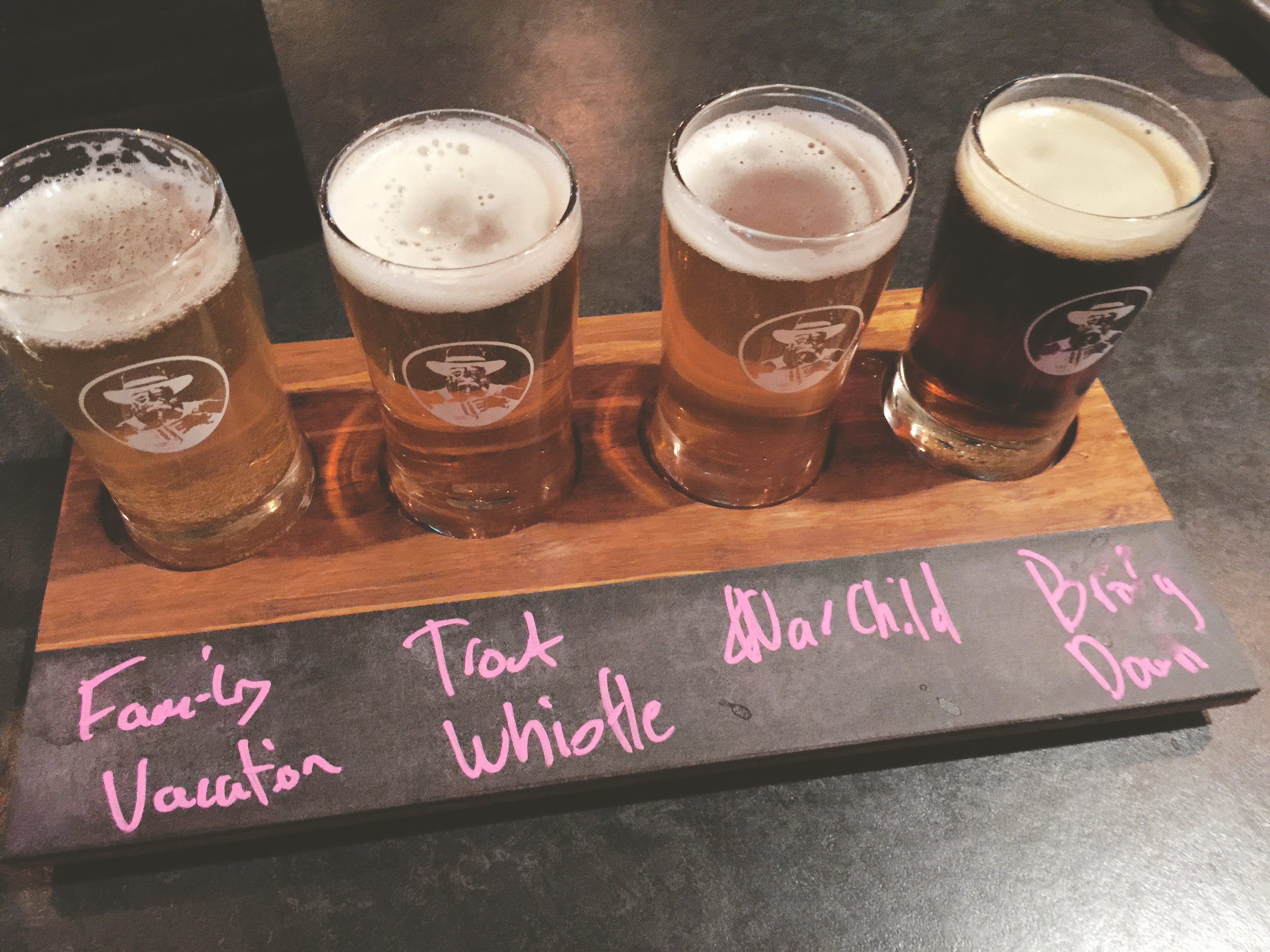 @ Q Roadhouse. Their Family Vacation beer was really good.