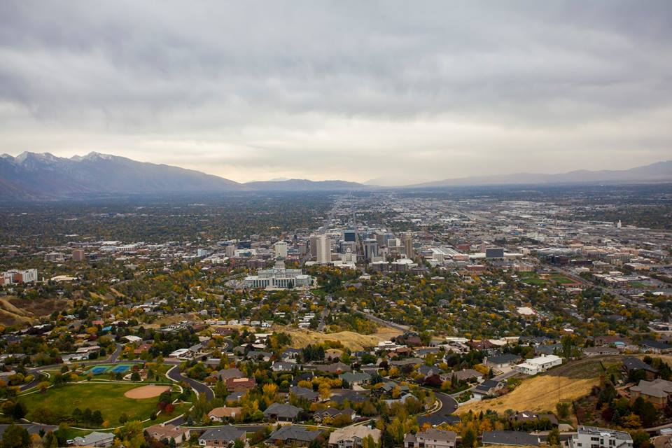 The view from the top of Ensign Peak.