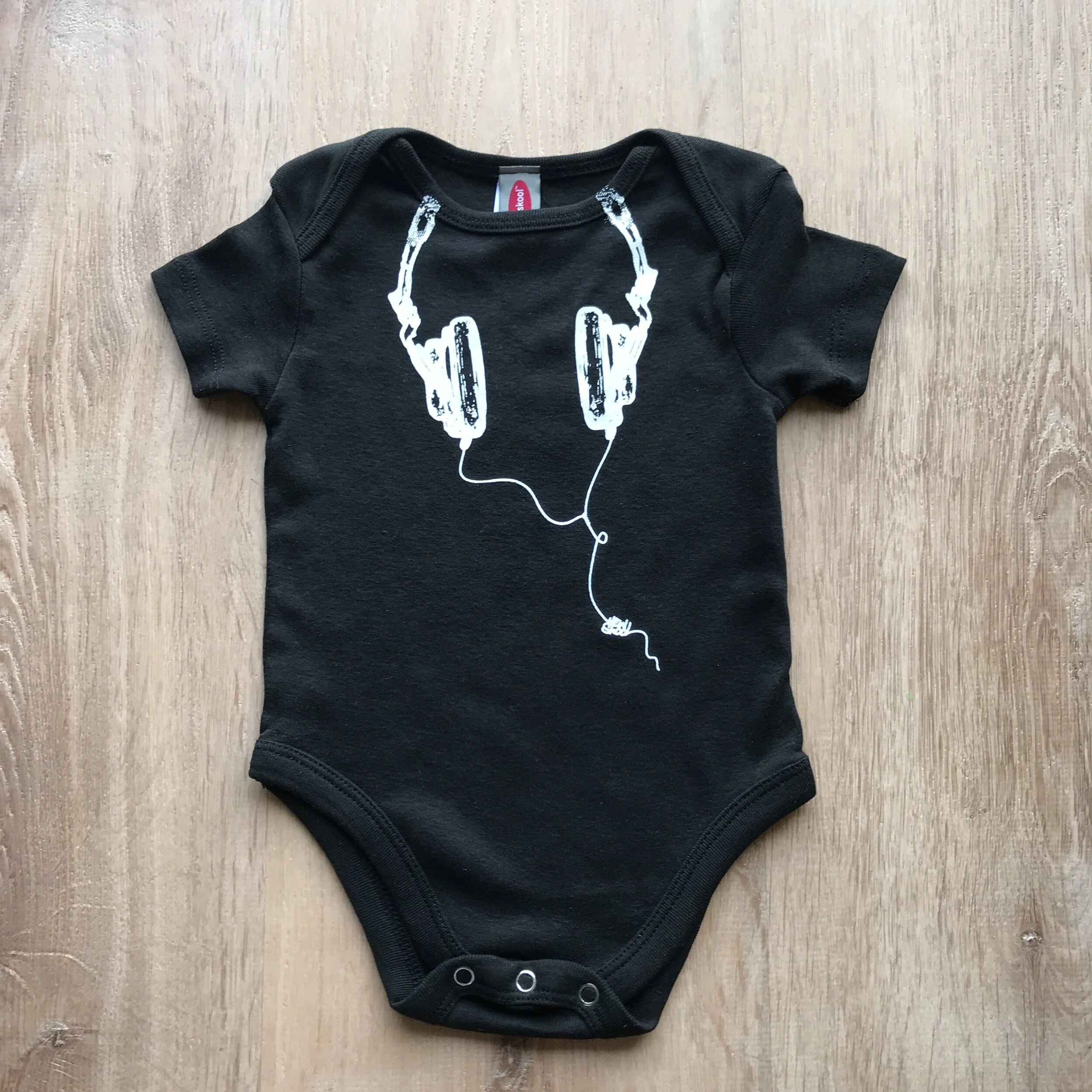 black infant onesie