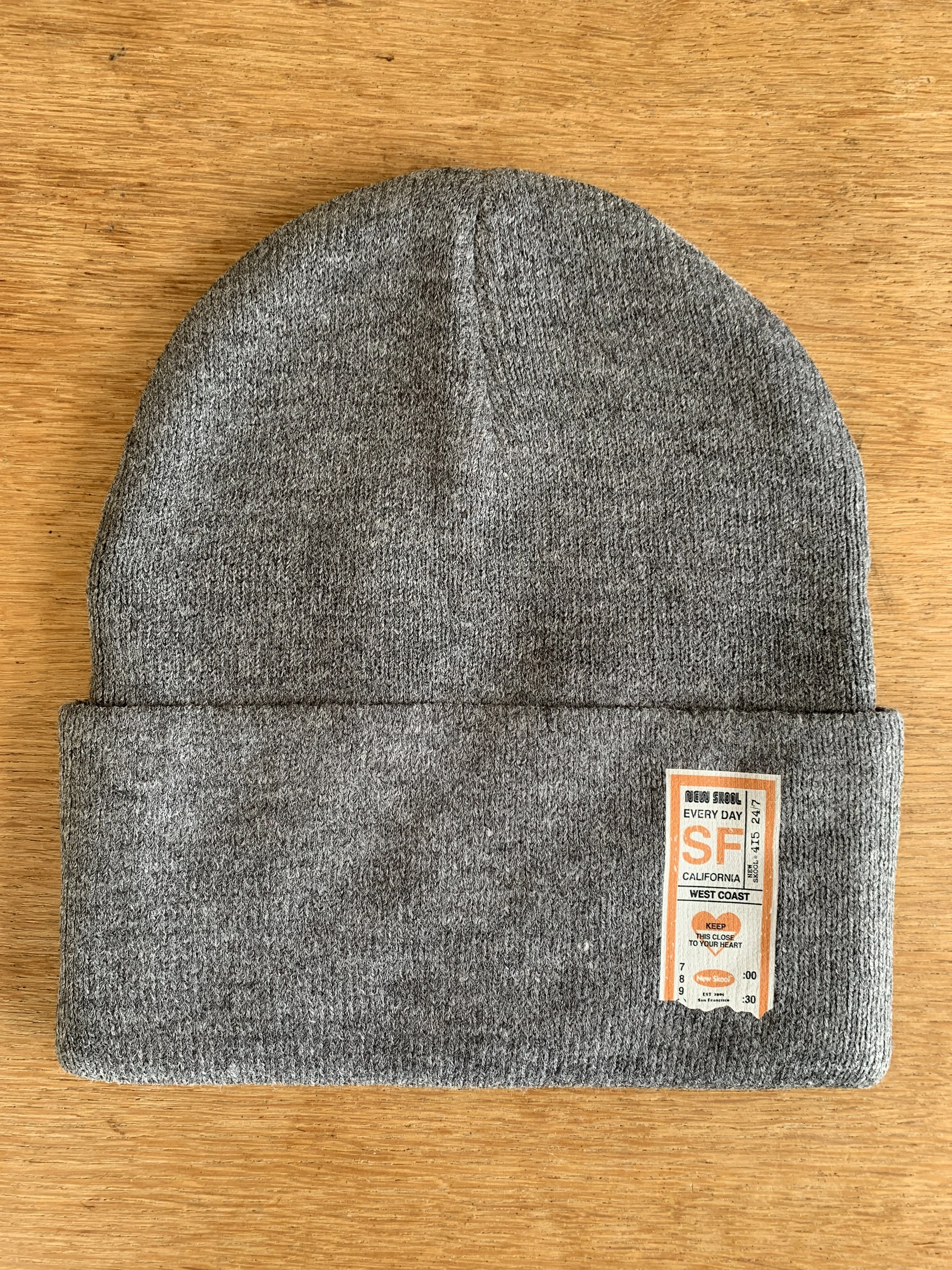 Black and Orange SF Skyline Beanie — New Skool