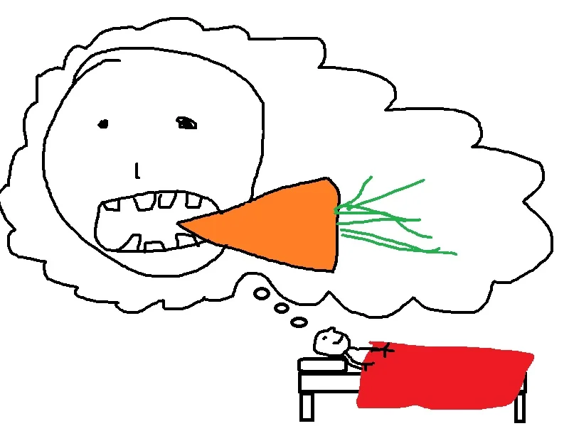 Jordan dreams of fresh carrots almost every night. 