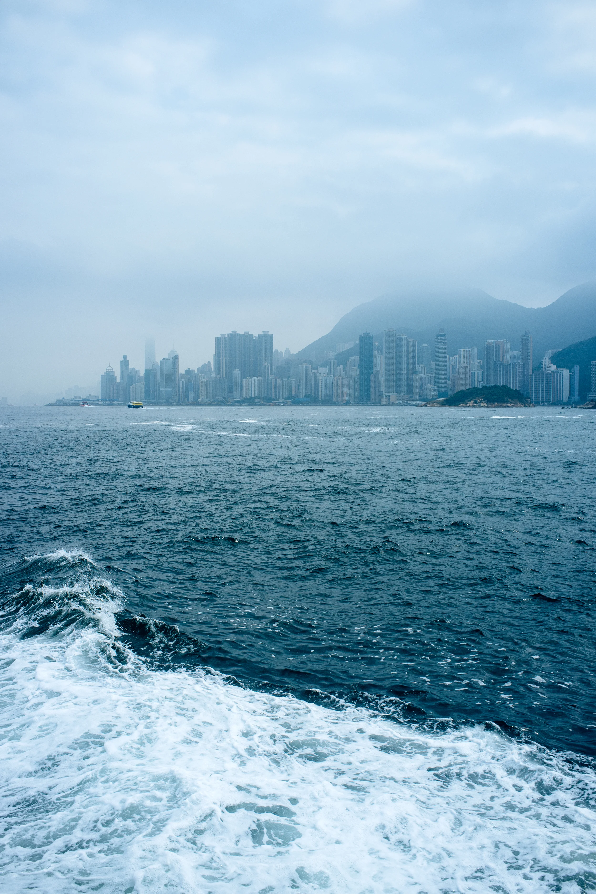 Central HK, seen from the Peng Chau ferry.