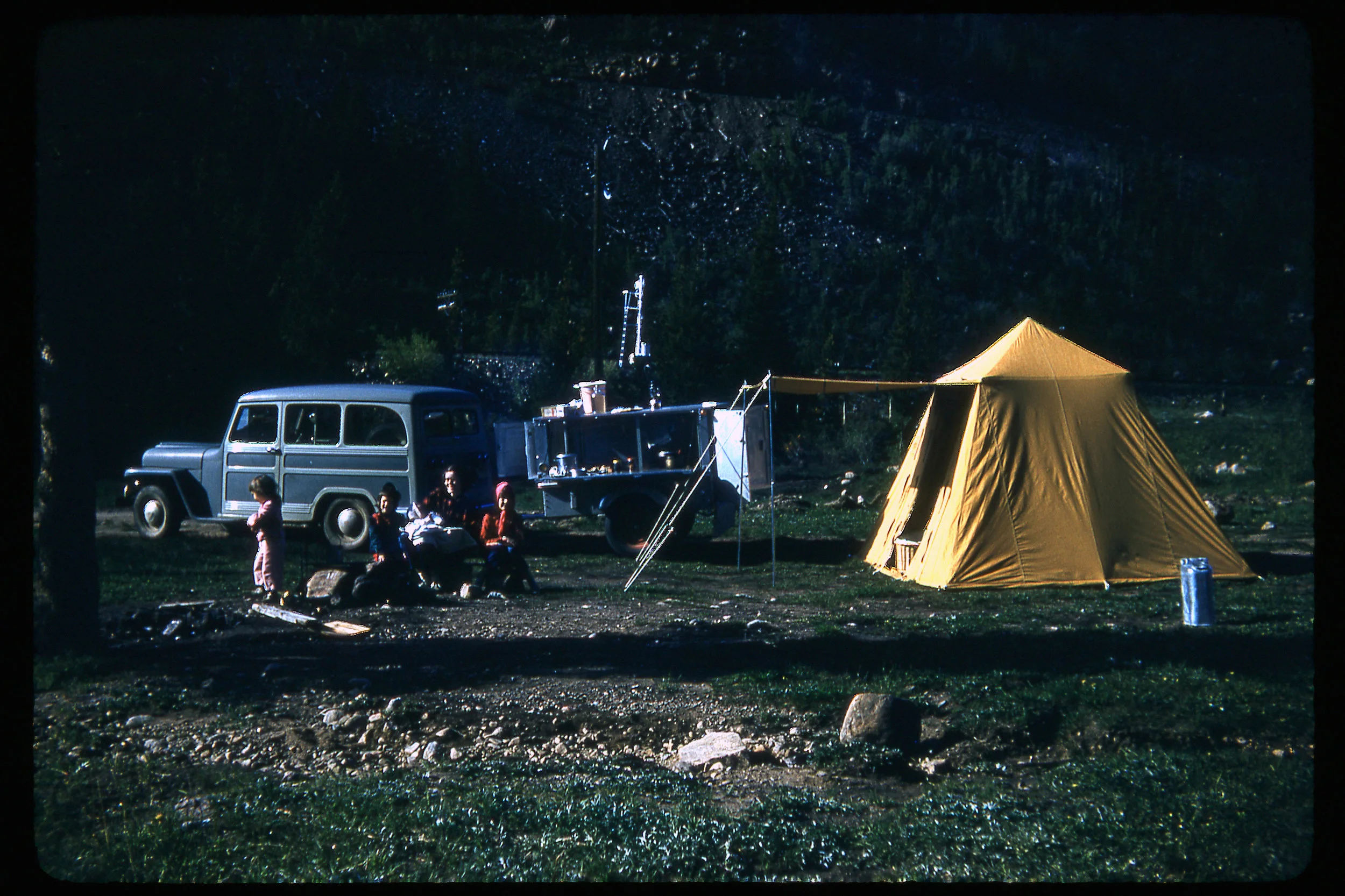 "Camping near Tolland JUN 23 1957"