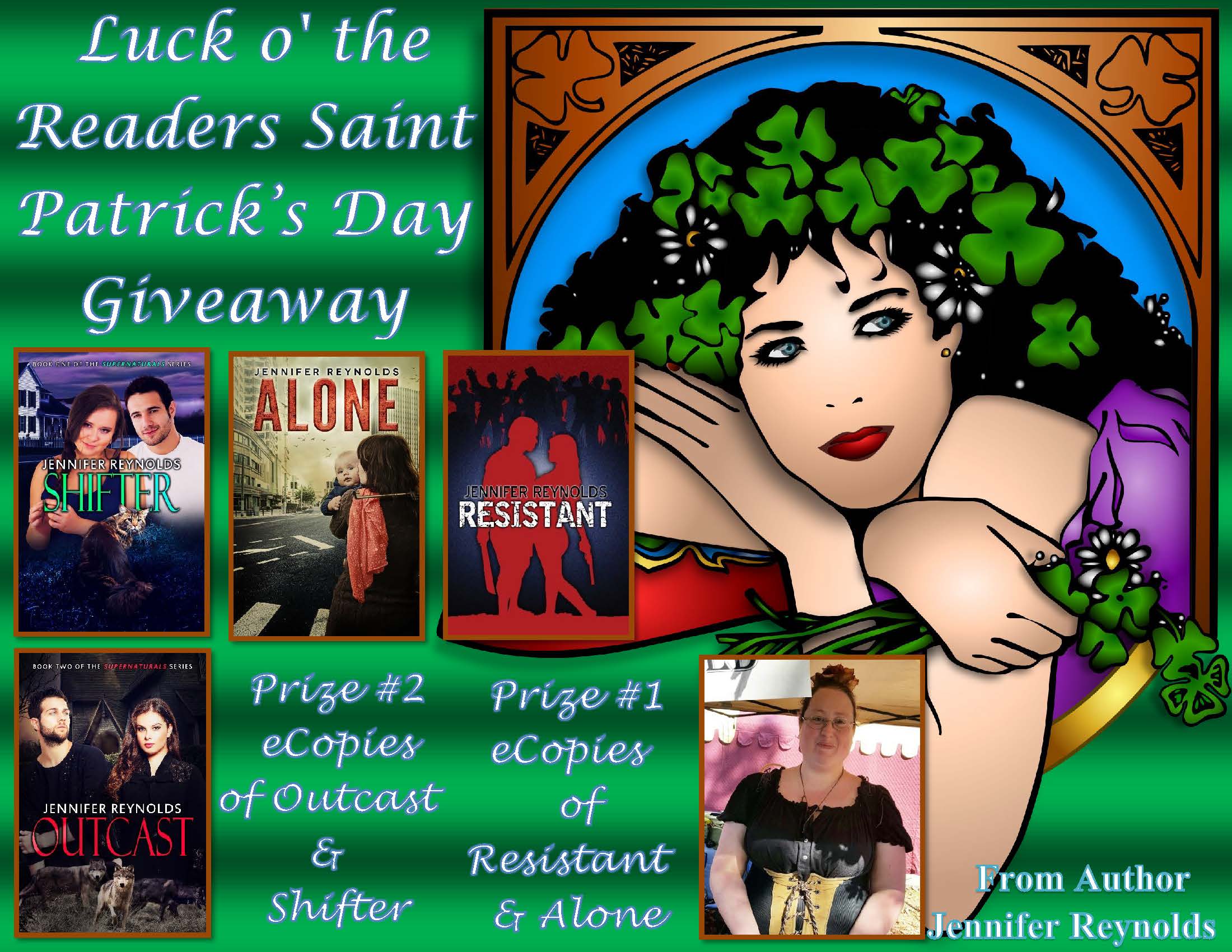 Luck O’ The Readers 2017 Patrick’s Day Giveaway 30+ Authors, 60+ Prizes: Books, Gift Cards, & More Free to Enter $100 Pay Pall Cash Grand-prize https://www.rafflecopter.com/rafl/display/2703c98f65/