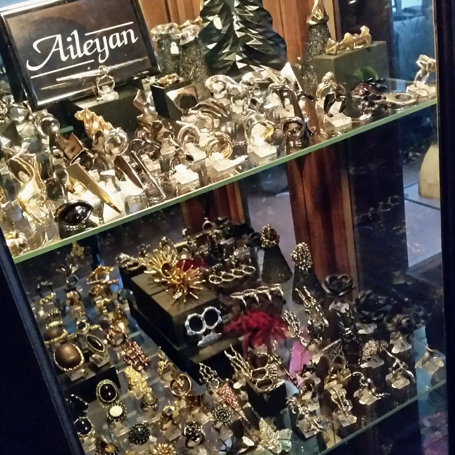 A view of our current collection on display in our in shop show room .
