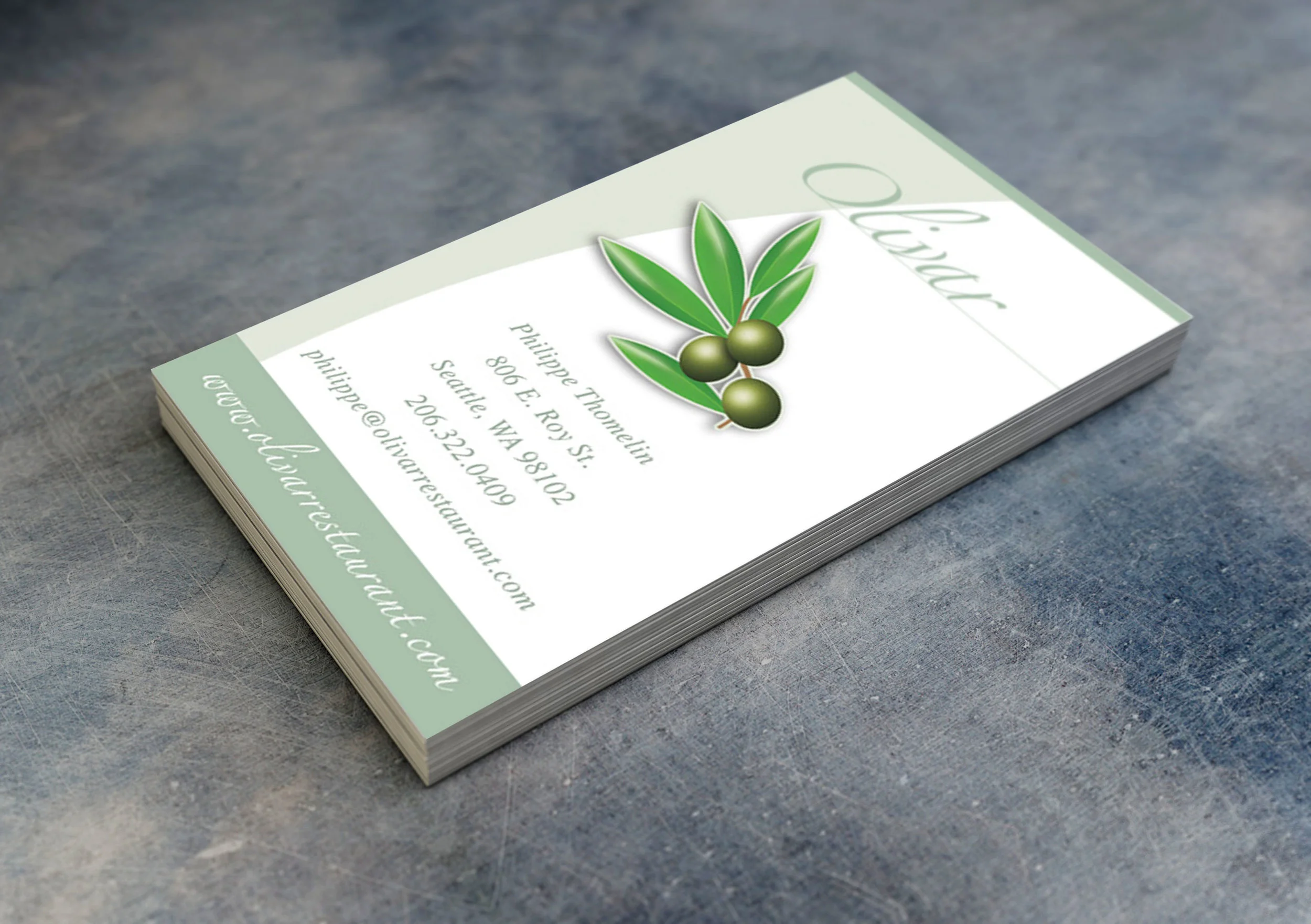 Olivar logo and business card design