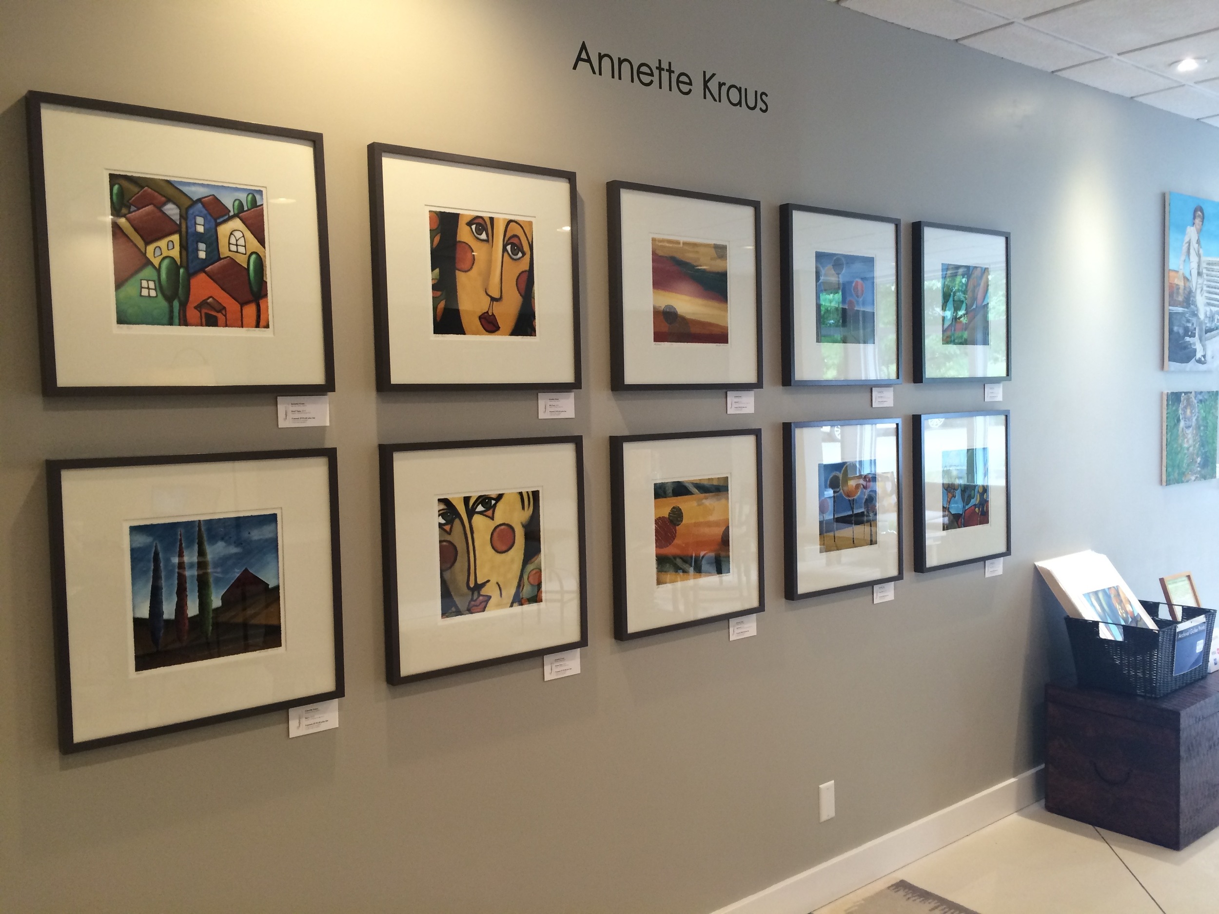 10 Framed pieces for the show, also available unframed giclee prints