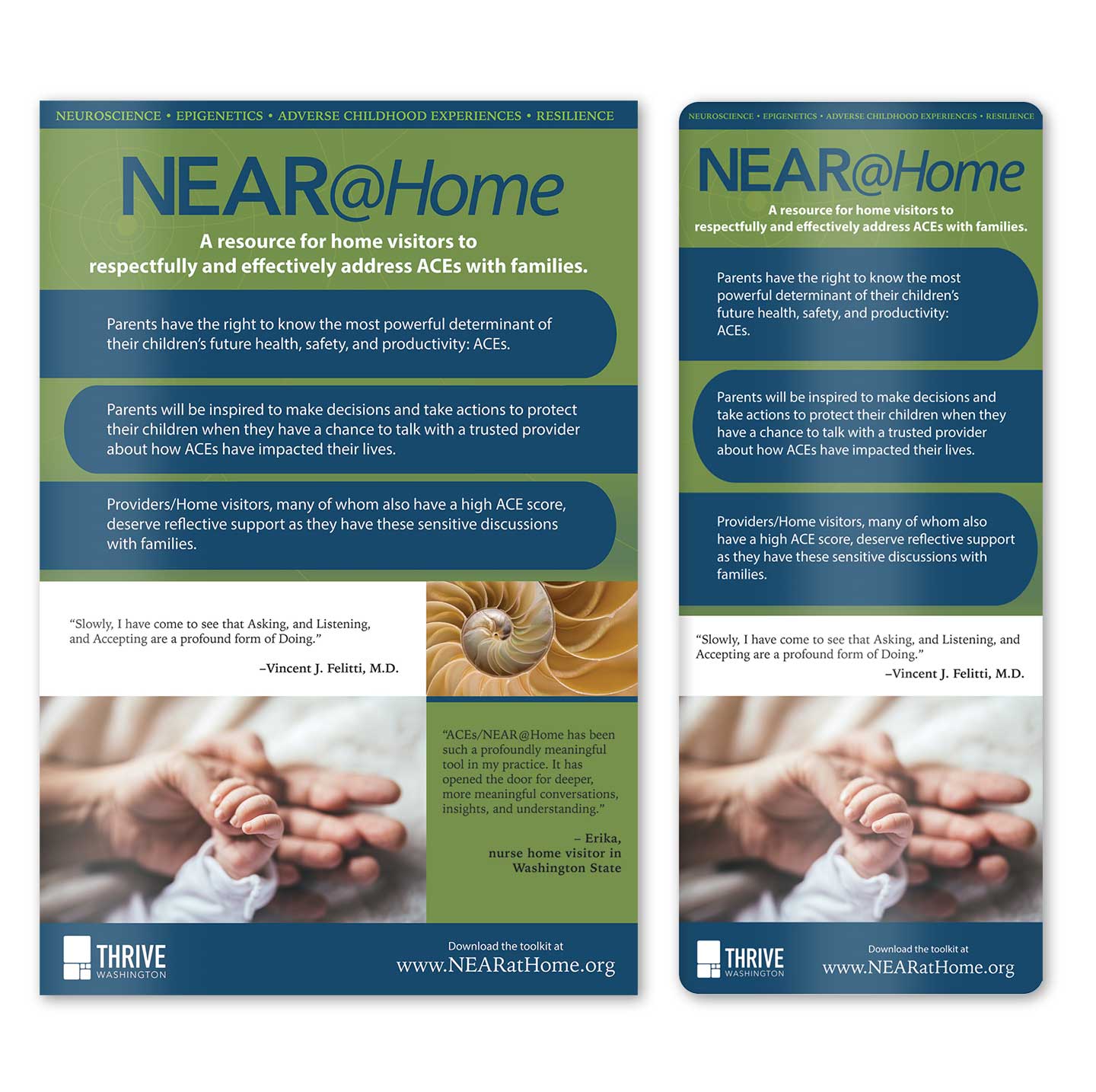 Flyer and Leave-behind design for Near@Home