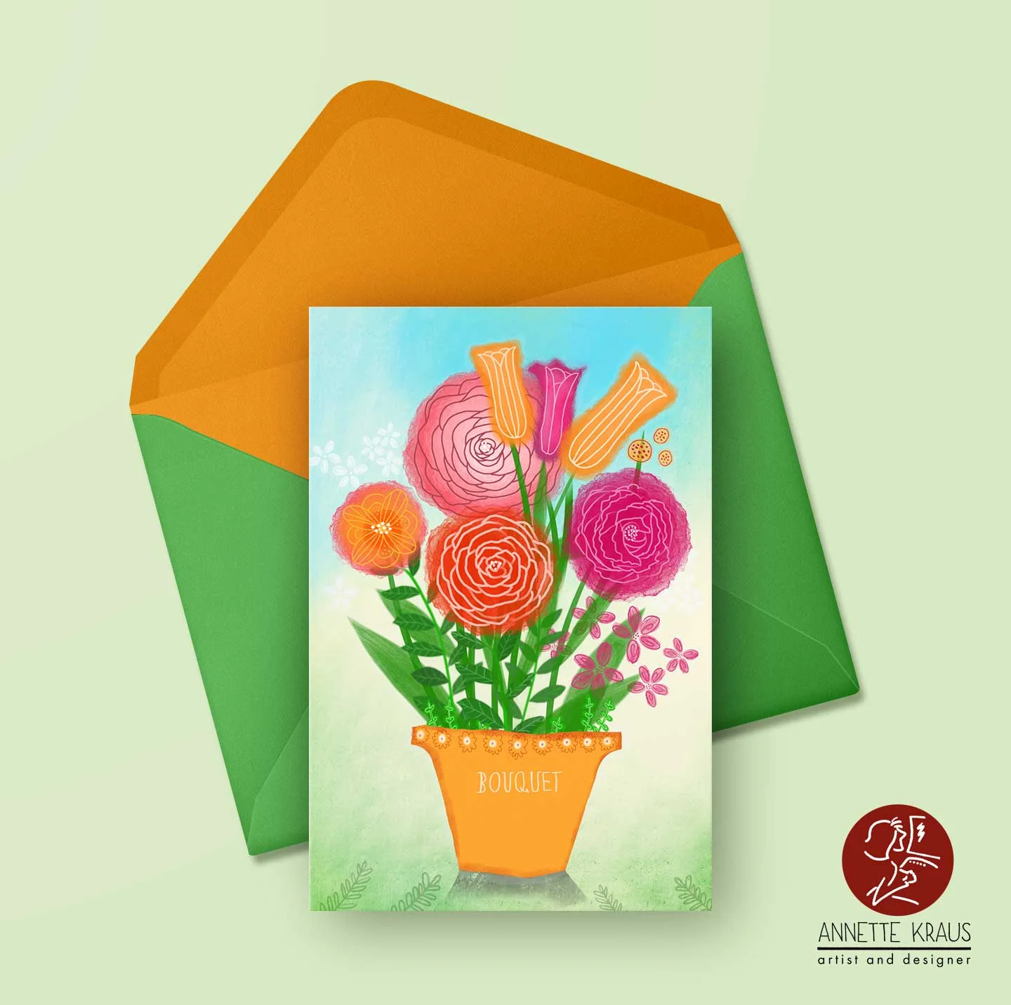 Bouquet greeting card