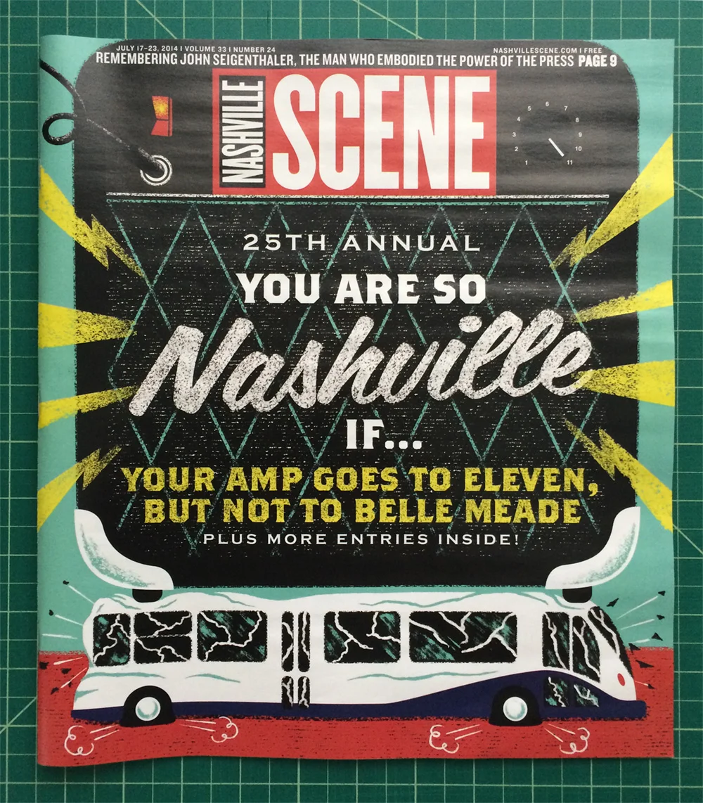 The AMP is a proposed "high-speed" bus (whatever that means) that will cut through downtown Nashville, and has stirred up quite a bit of controversy and yard signs.