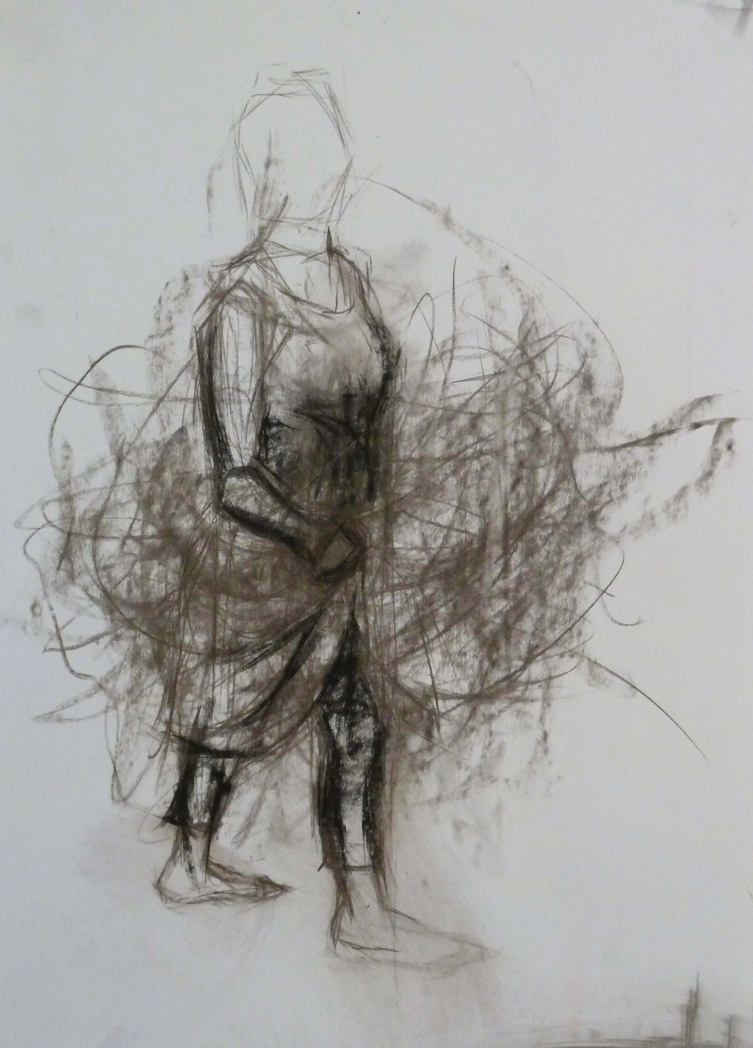Untitled (figure study with skirt), charcoal on paper.JPG