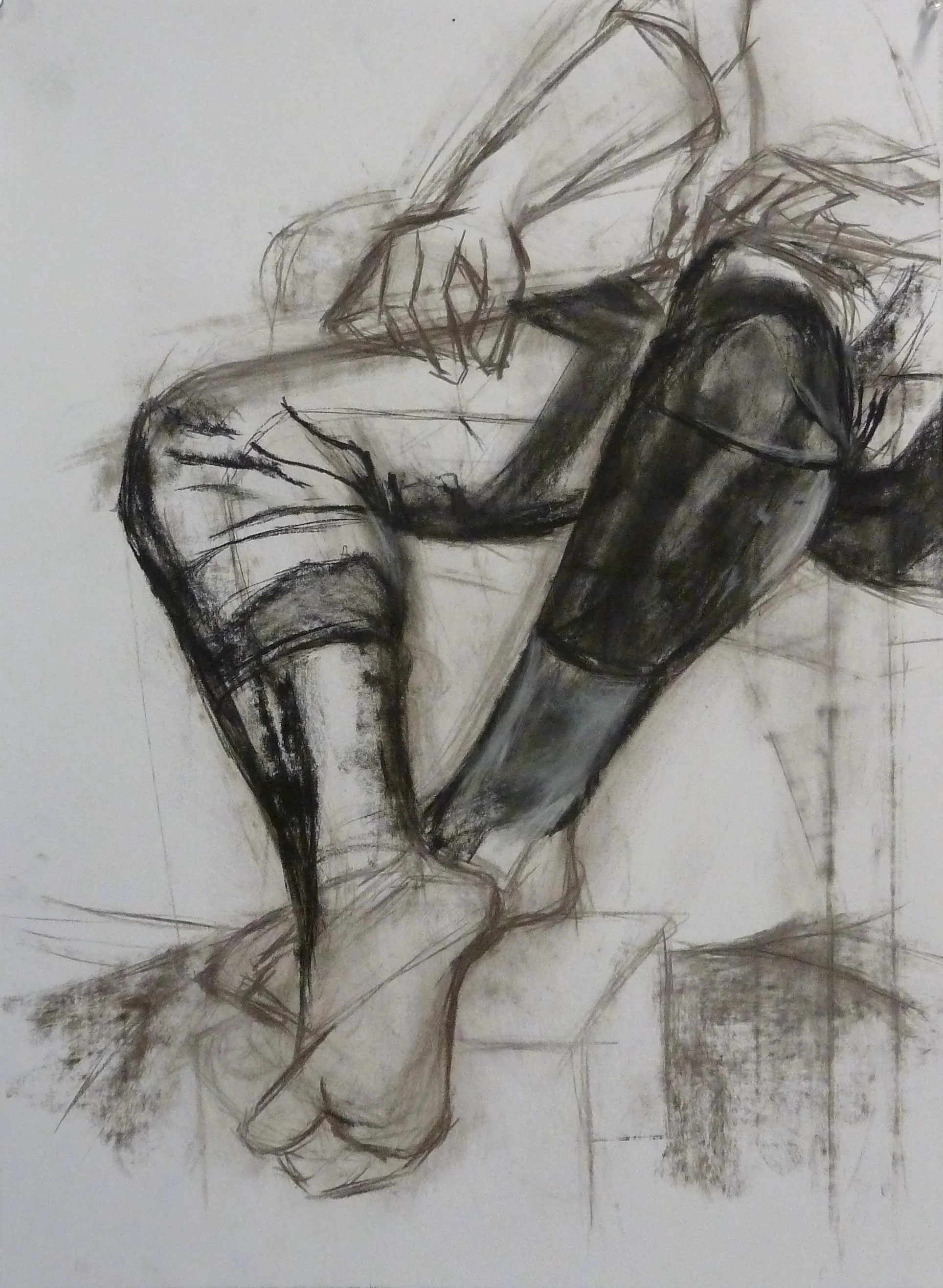 Untitled (figure study with legs), charcoal on paper.JPG
