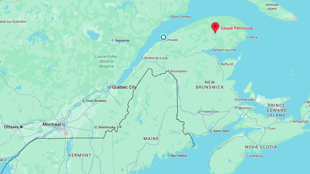 Map, Gaspesie