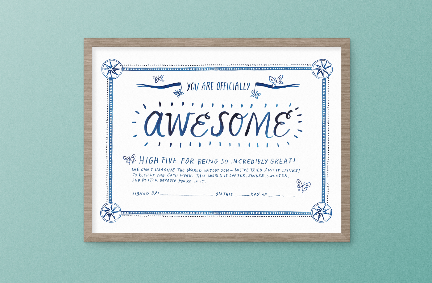 Certificate Of Awesomeness
