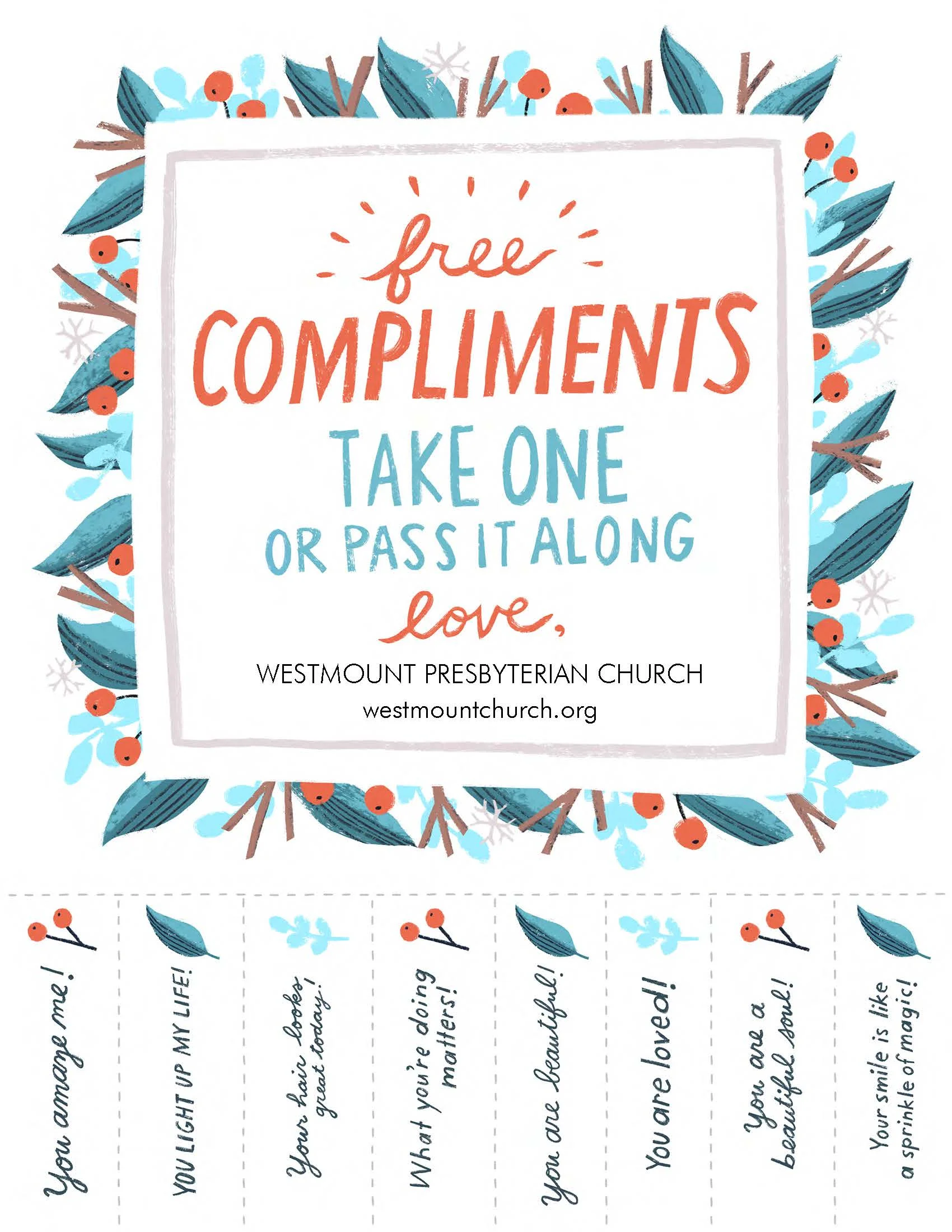 "free compliment" printable