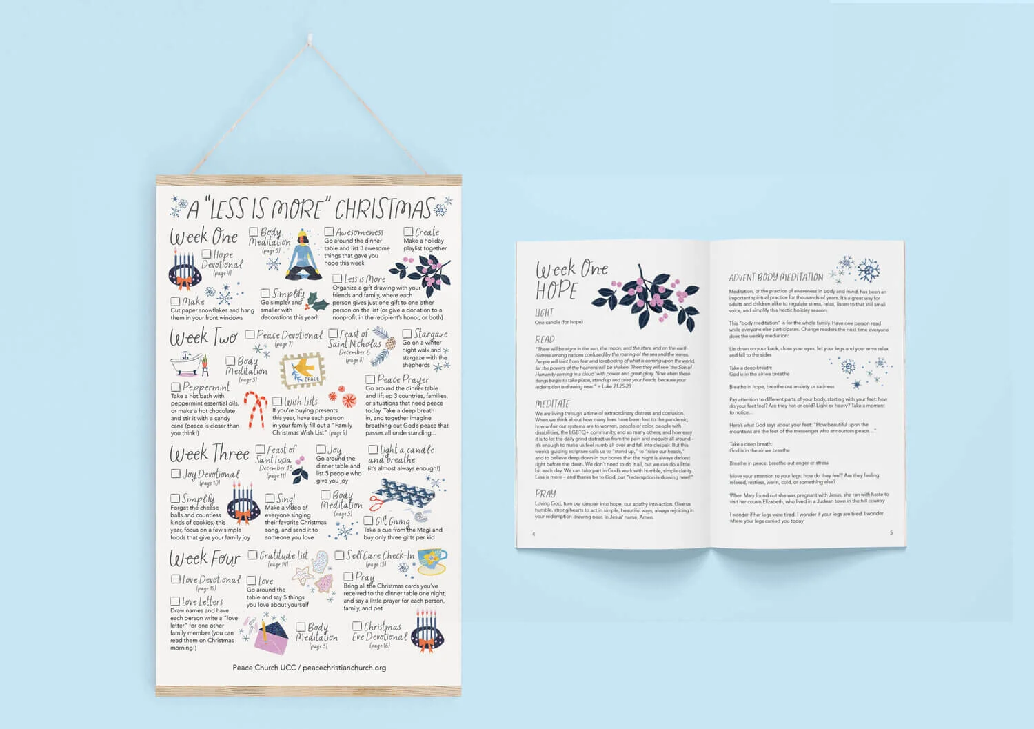 "A Less is More Christmas" Poster and Devotional