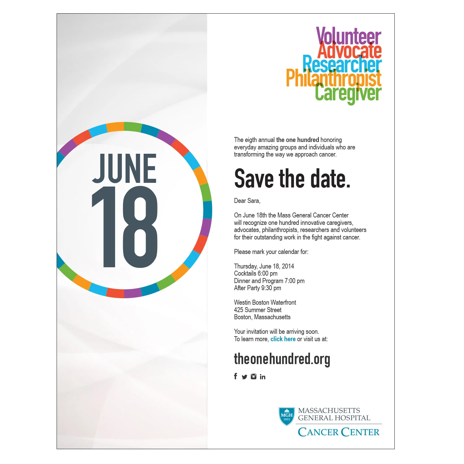 Save the date email.