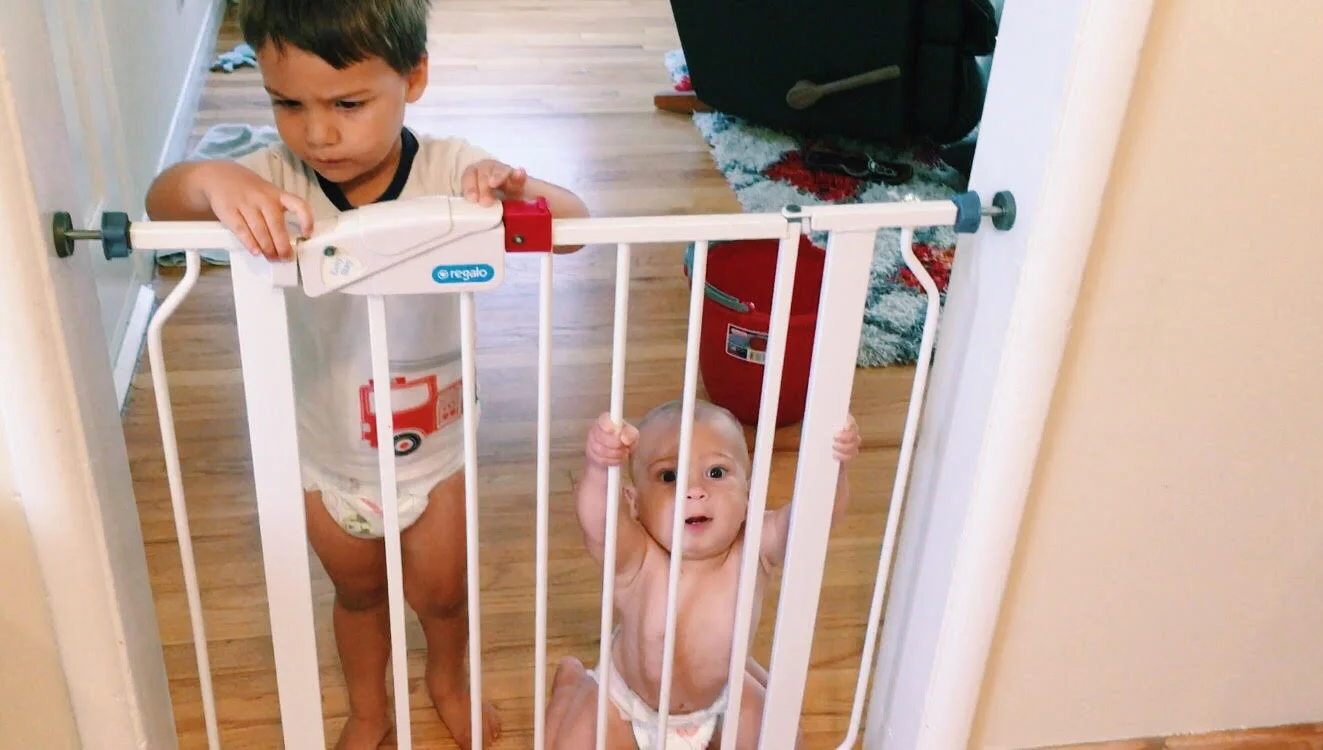 This is what happens when you don't leave the house to work and the small humans discover you've just been hiding around the corner.