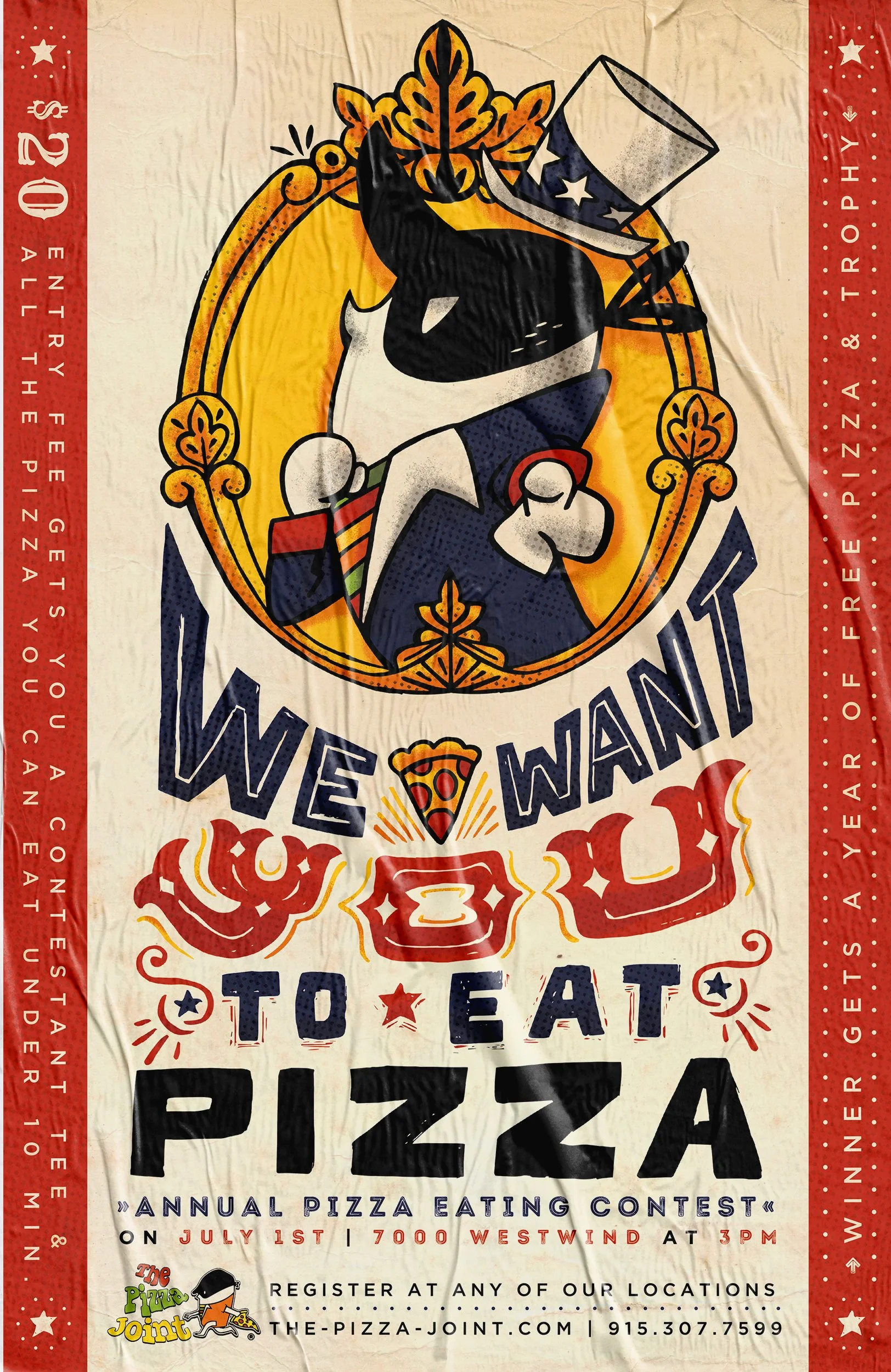 The Pizza Joint® | "Pizza out of this world" Annual Pizza Eating Contest poster