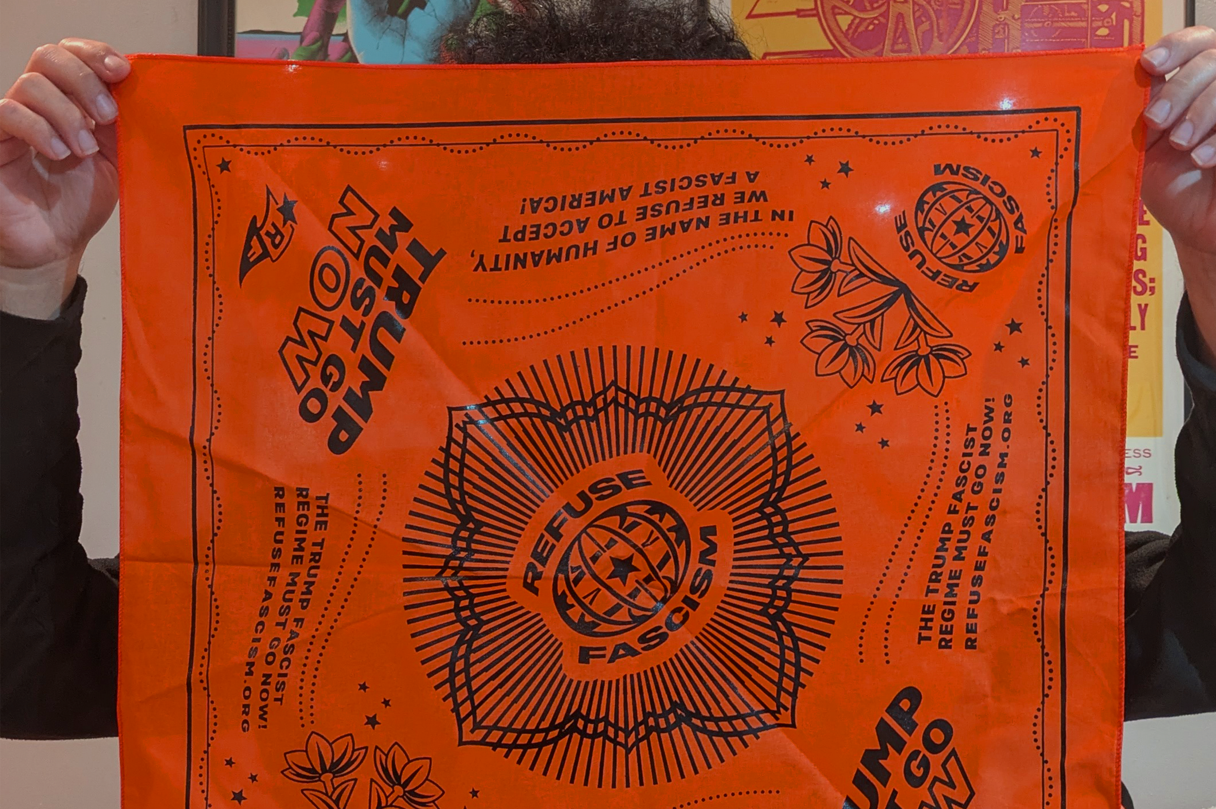 Refuse Fascism LA | “Trump Must Go Now” bandana