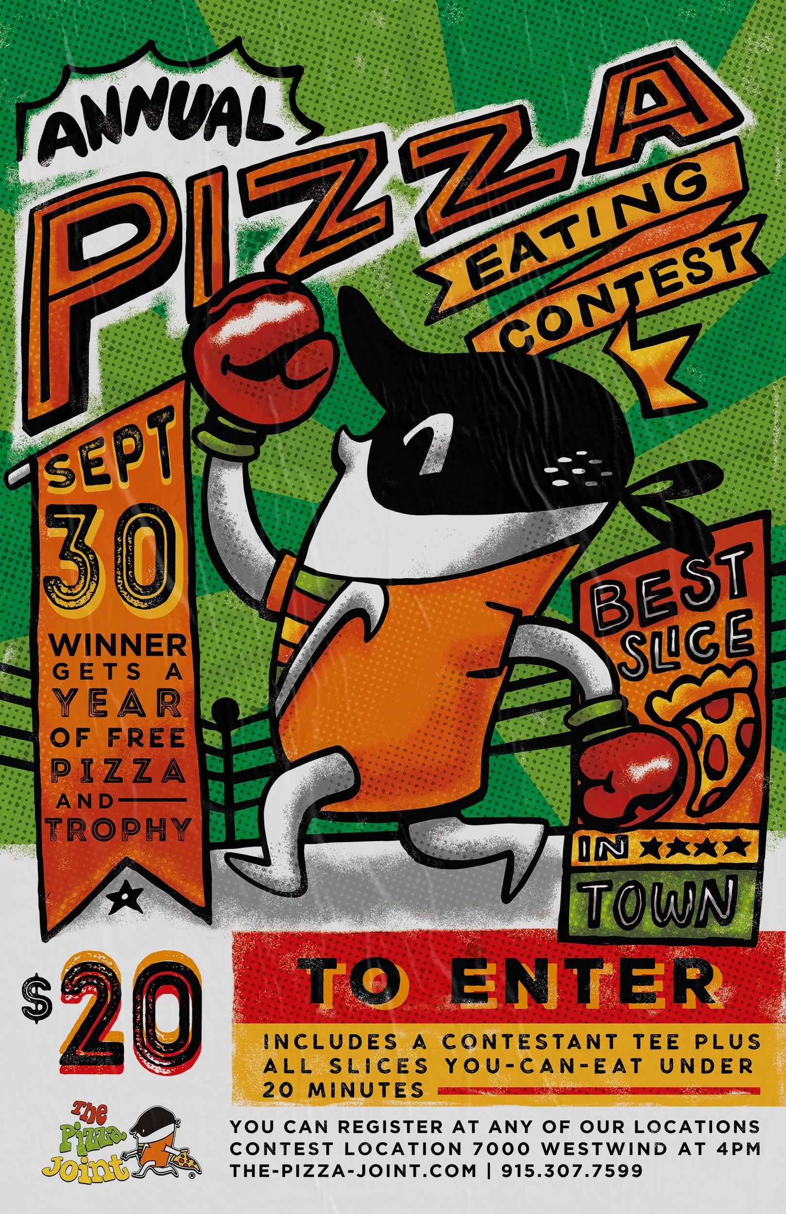 The Pizza Joint® | "Pizza Champion" Annual Pizza Eating Contest poster