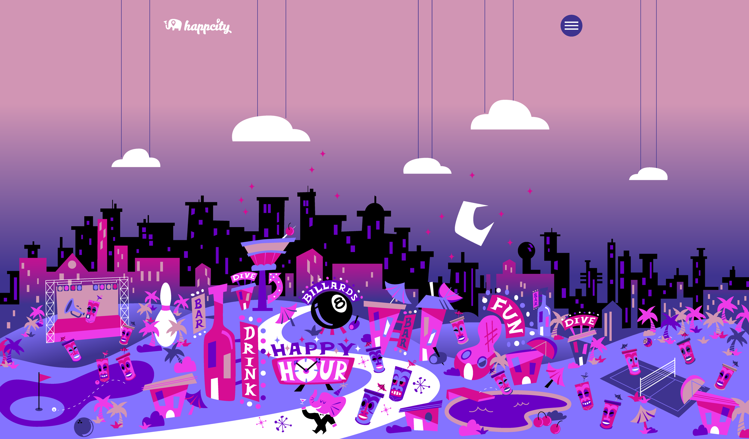 The Happyning® | Website Illustration