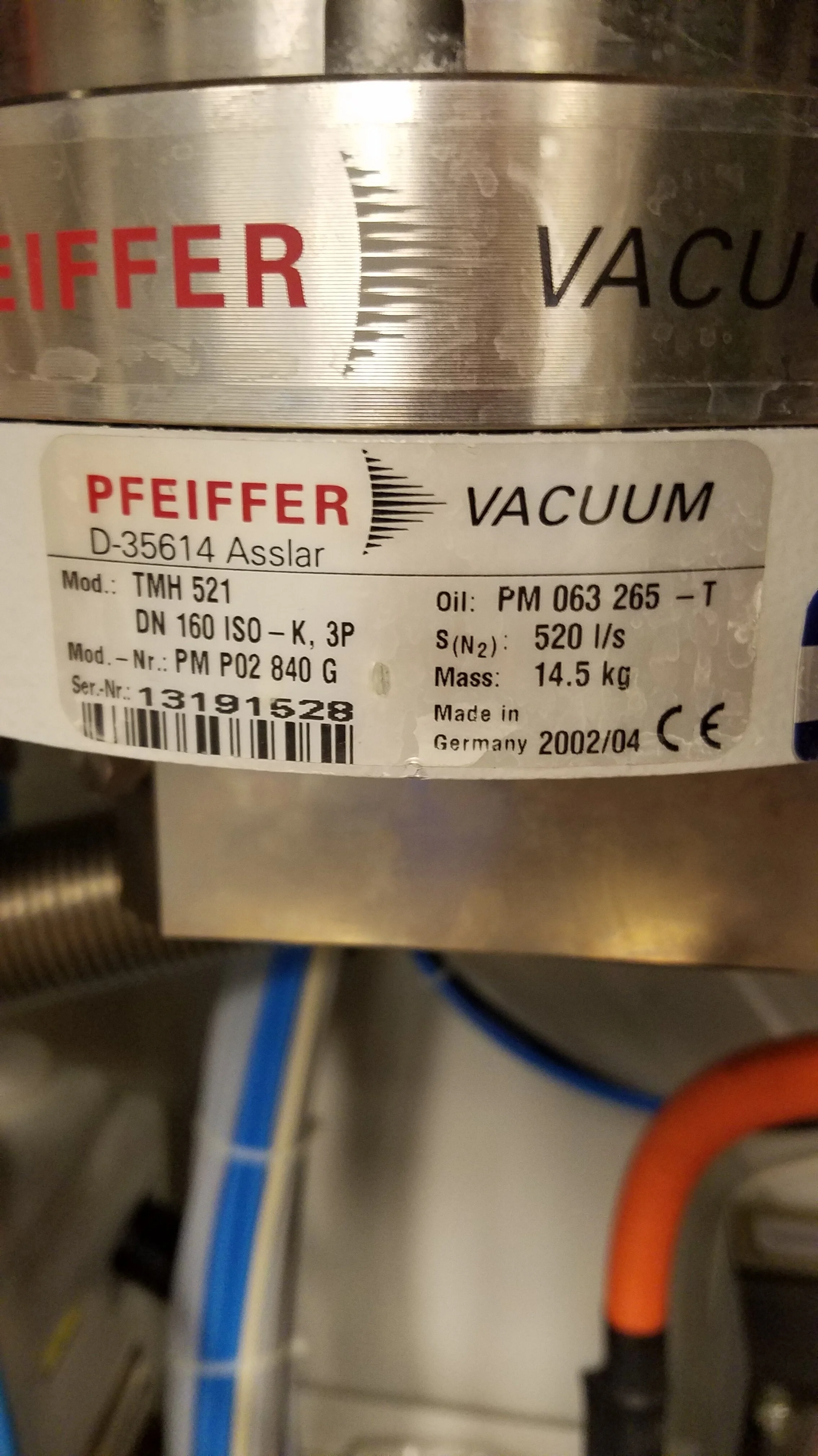 Pfeiffer Vacuum Turbo Pump — guo group